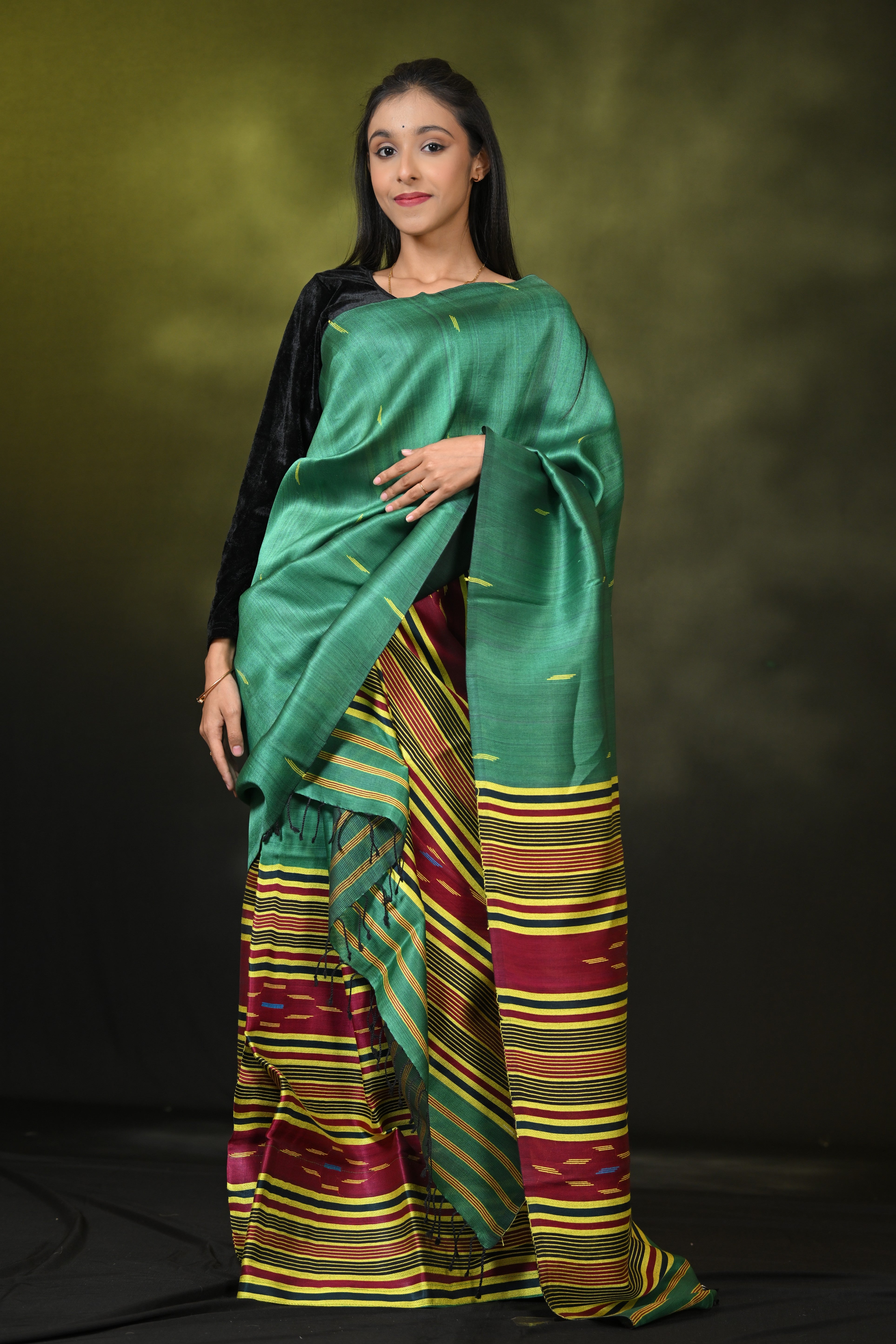 HANDWOVEN ASSAM COTTON MEKHLA CHADOR CMC7629