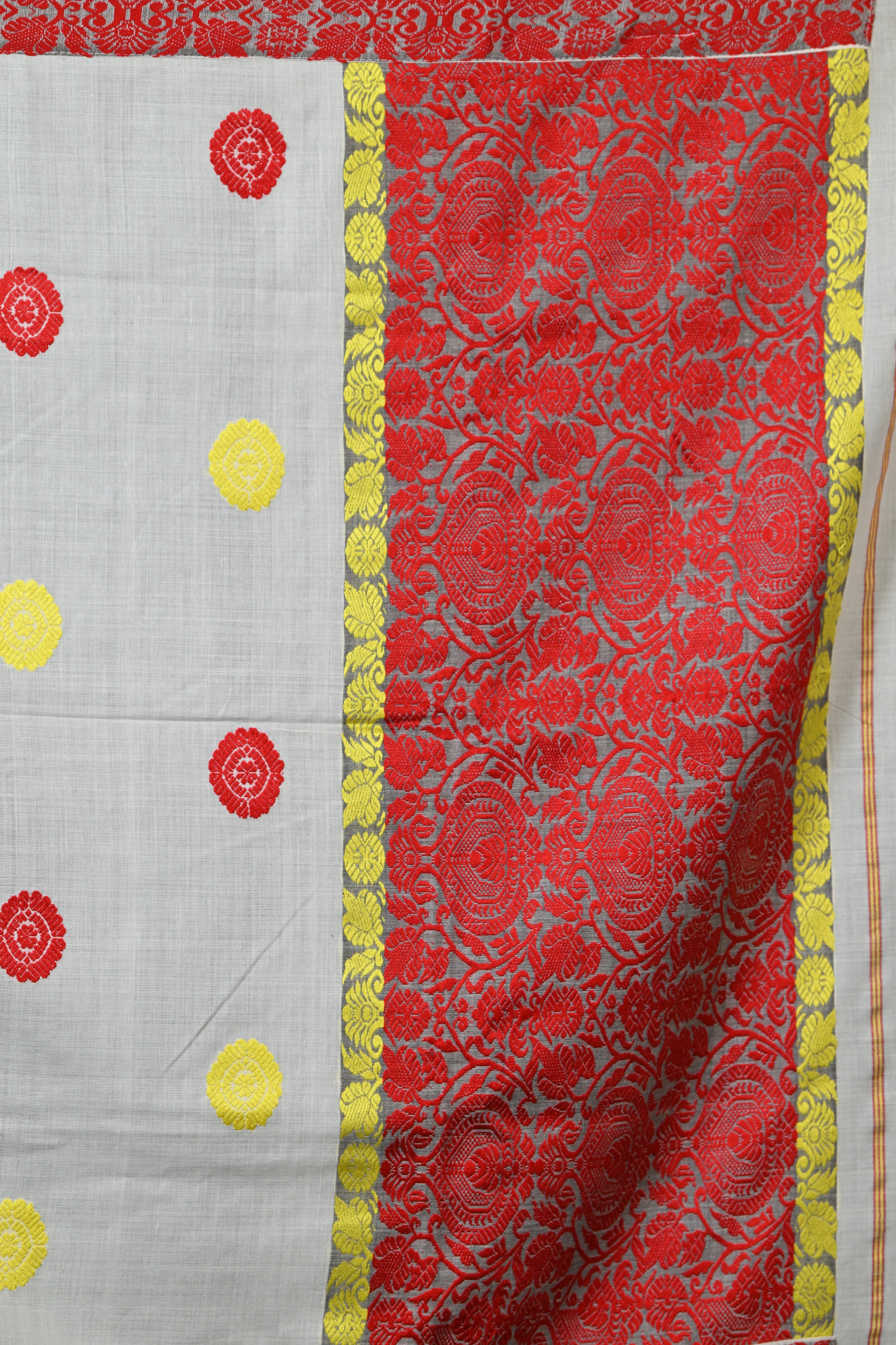 HANDWOVEN ASSAM AHIMSA (ERI) SILK MEKHLA CHADOR ESMC6596