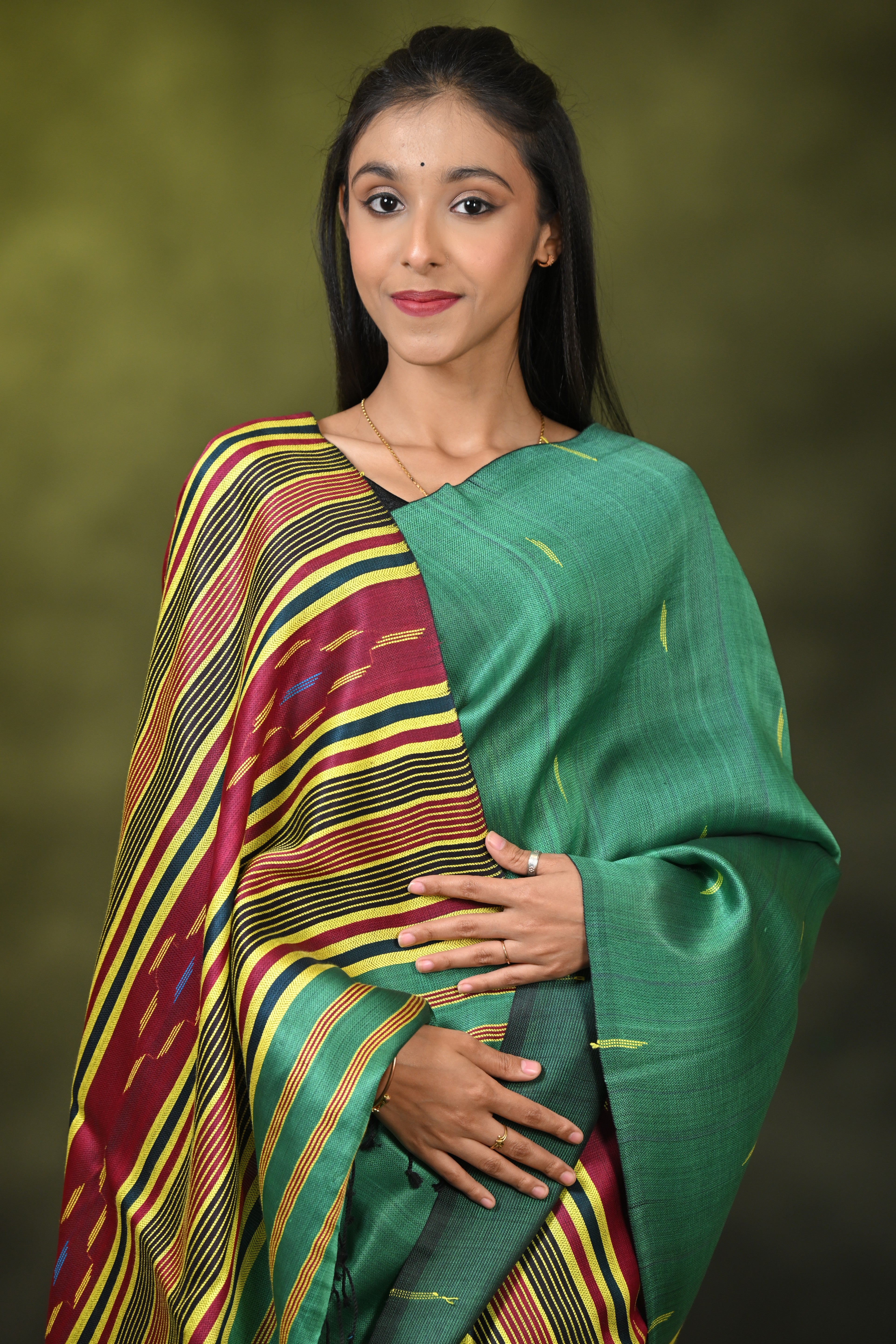 HANDWOVEN ASSAM COTTON MEKHLA CHADOR CMC7629