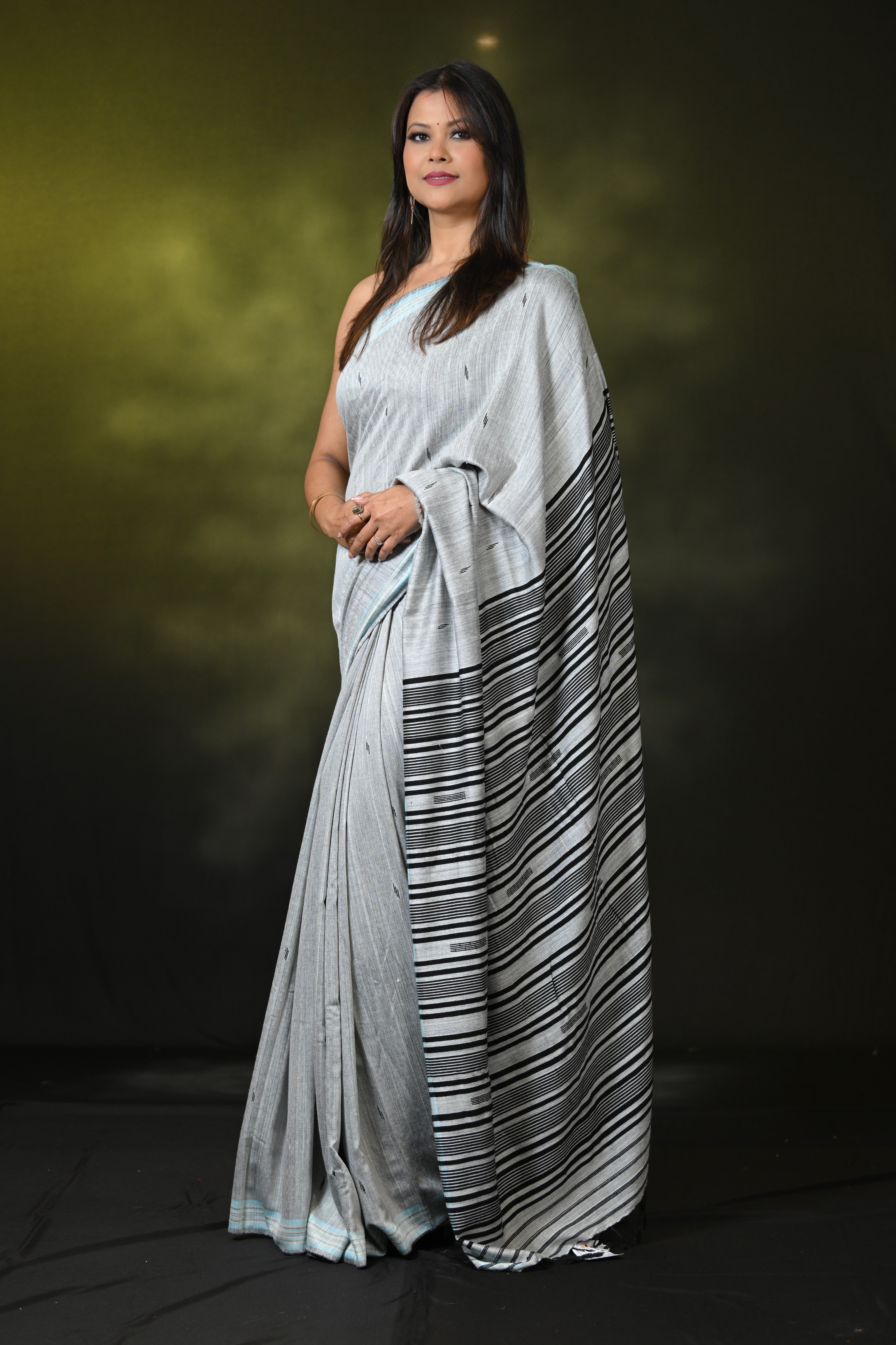 HANDWOVEN ASSAM COTTON SAREE CS6663