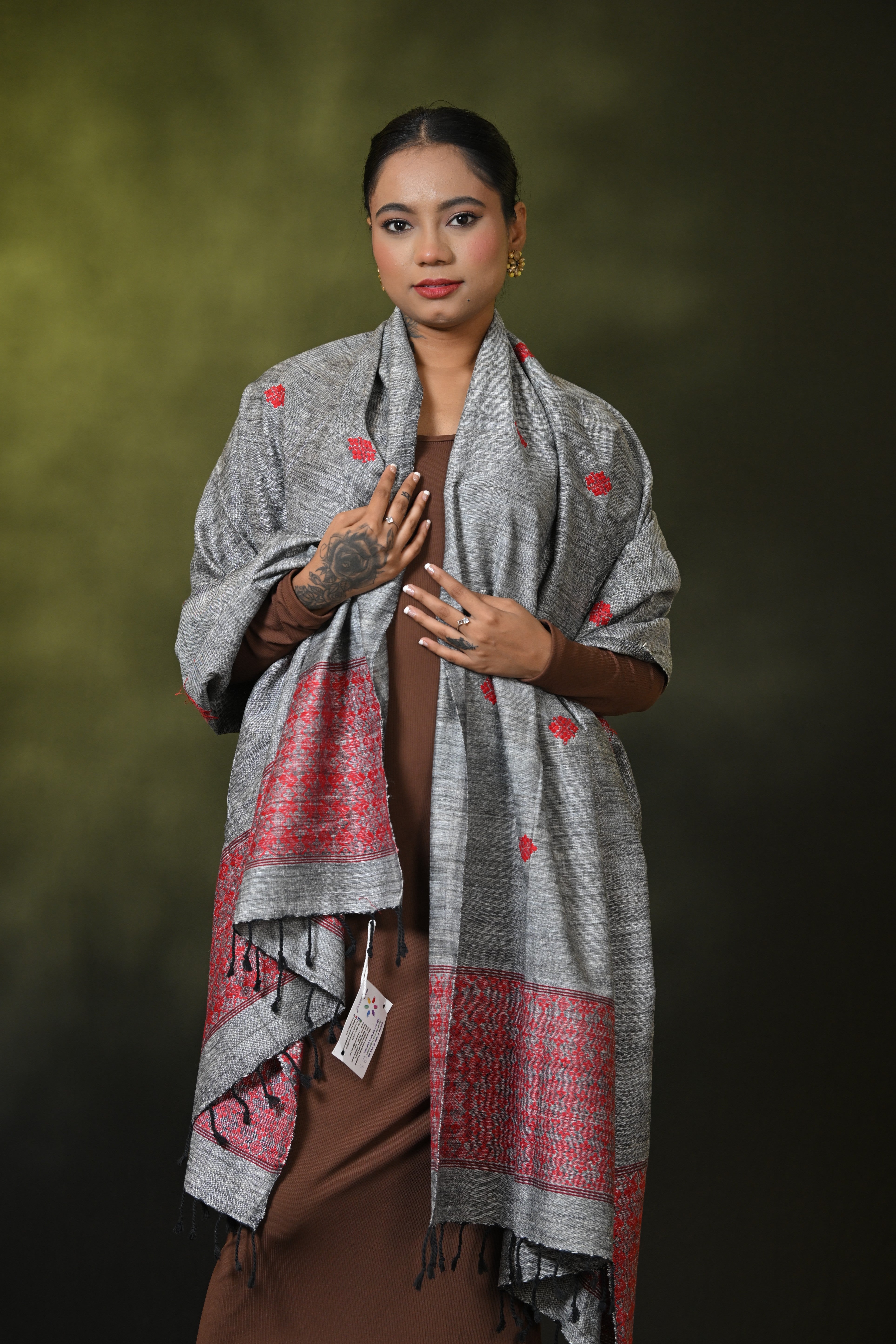 HANDWOVEN ASSAM ERI SILK SHWAL ESSH693