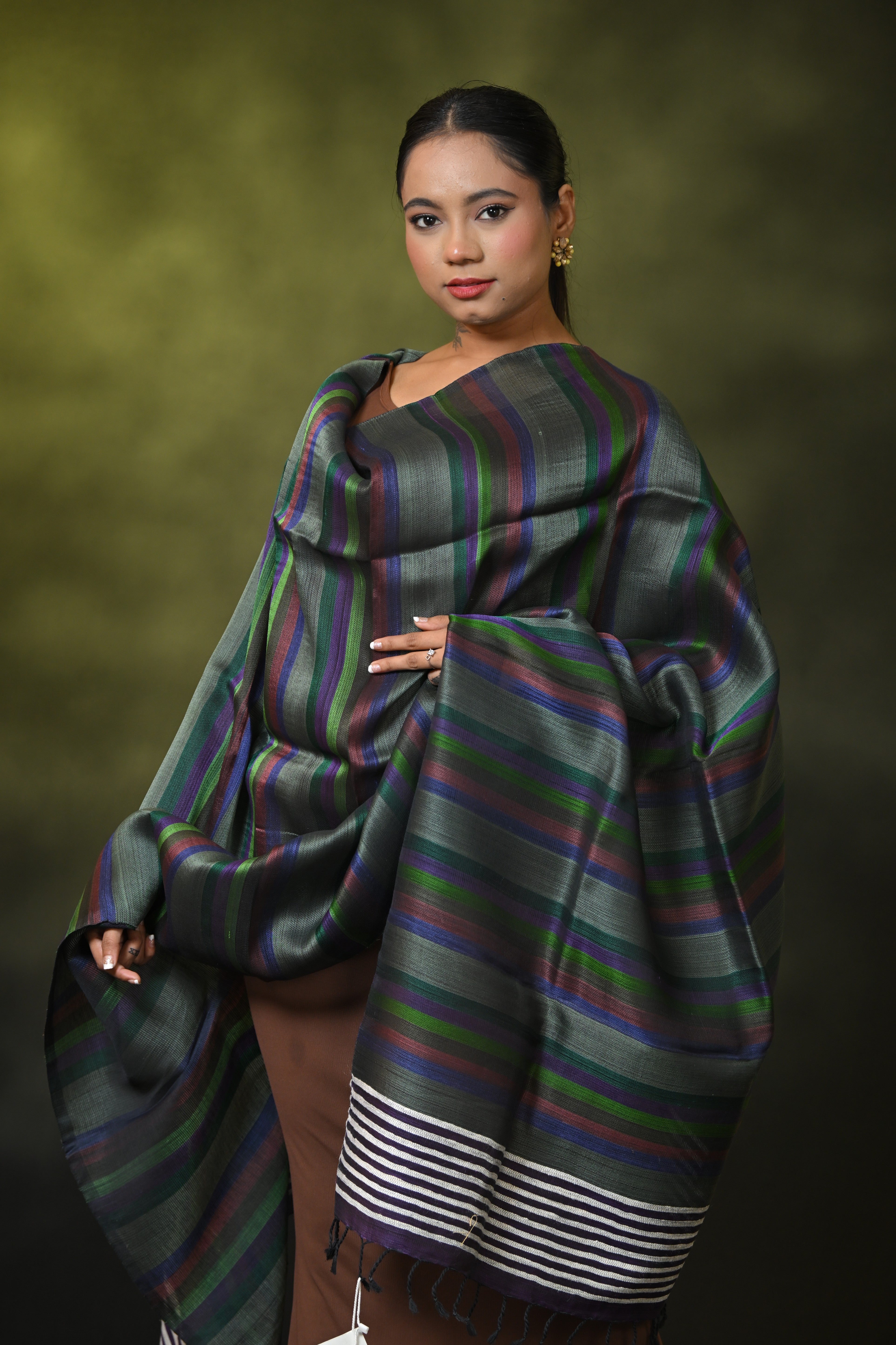 HANDWOVEN ASSAM COTTON DUPATTA CDU3692