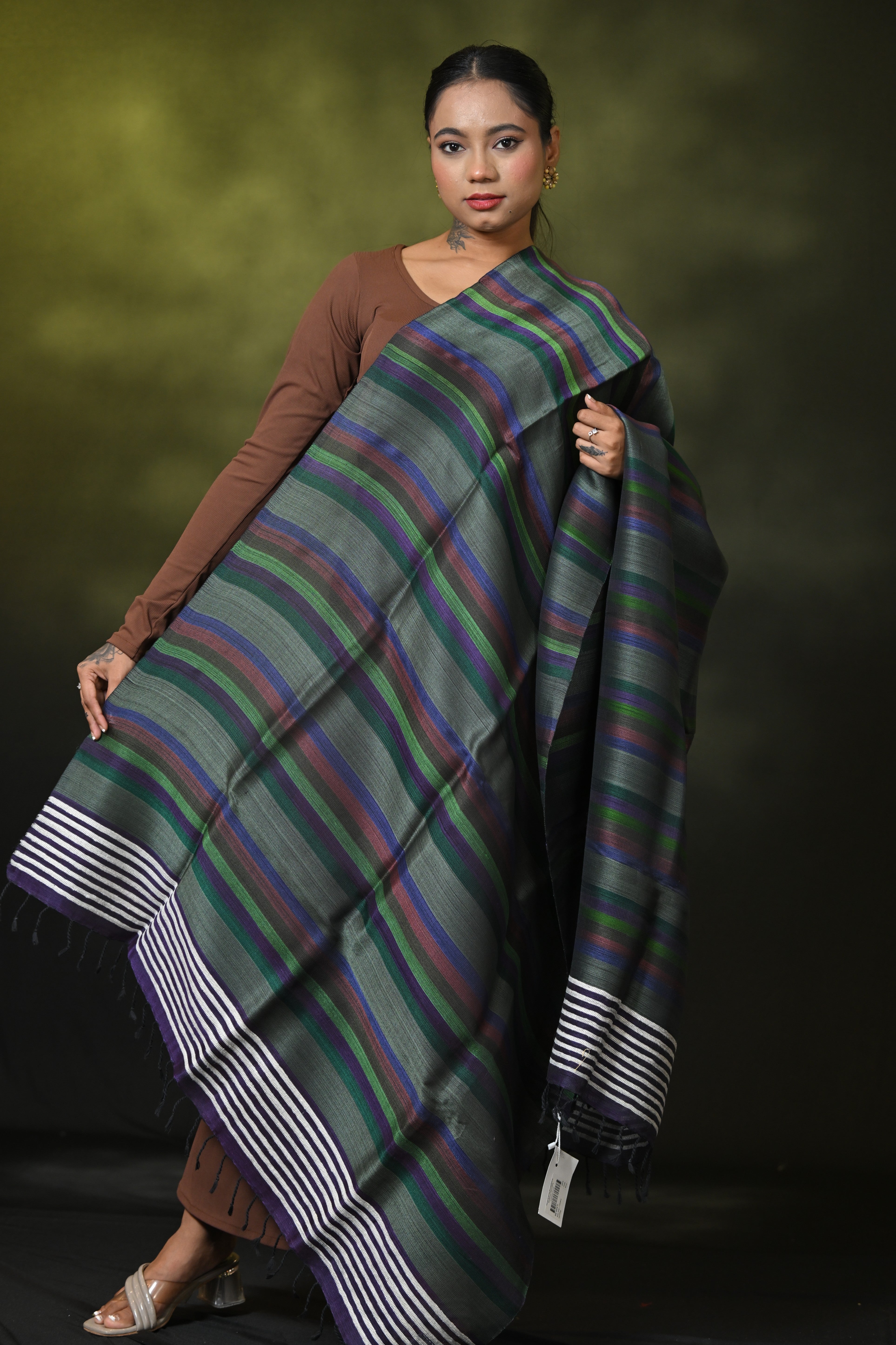 HANDWOVEN ASSAM COTTON DUPATTA CDU3692