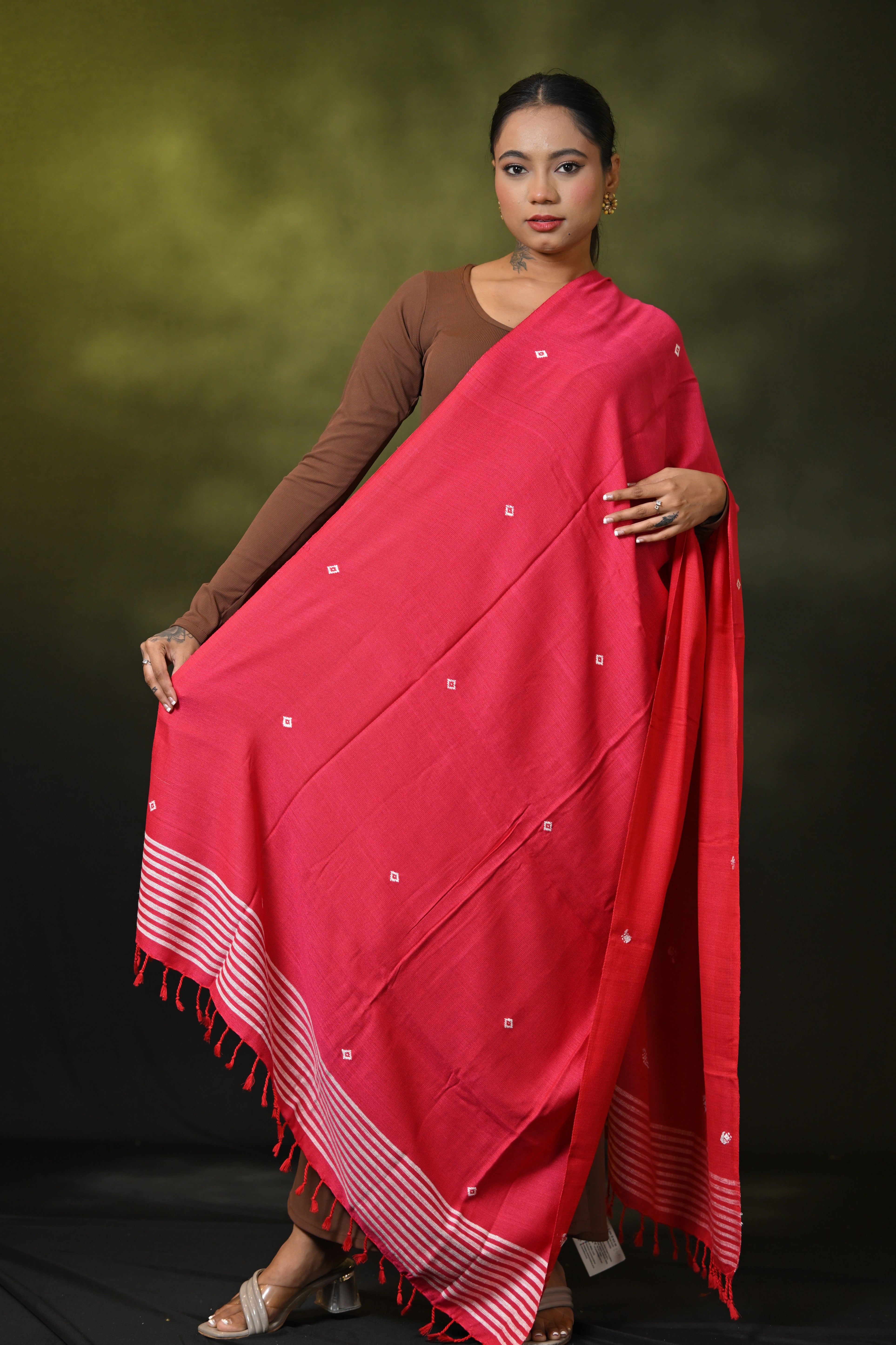 HANDWOVEN ASSAM COTTON DUPATTA CDU2491