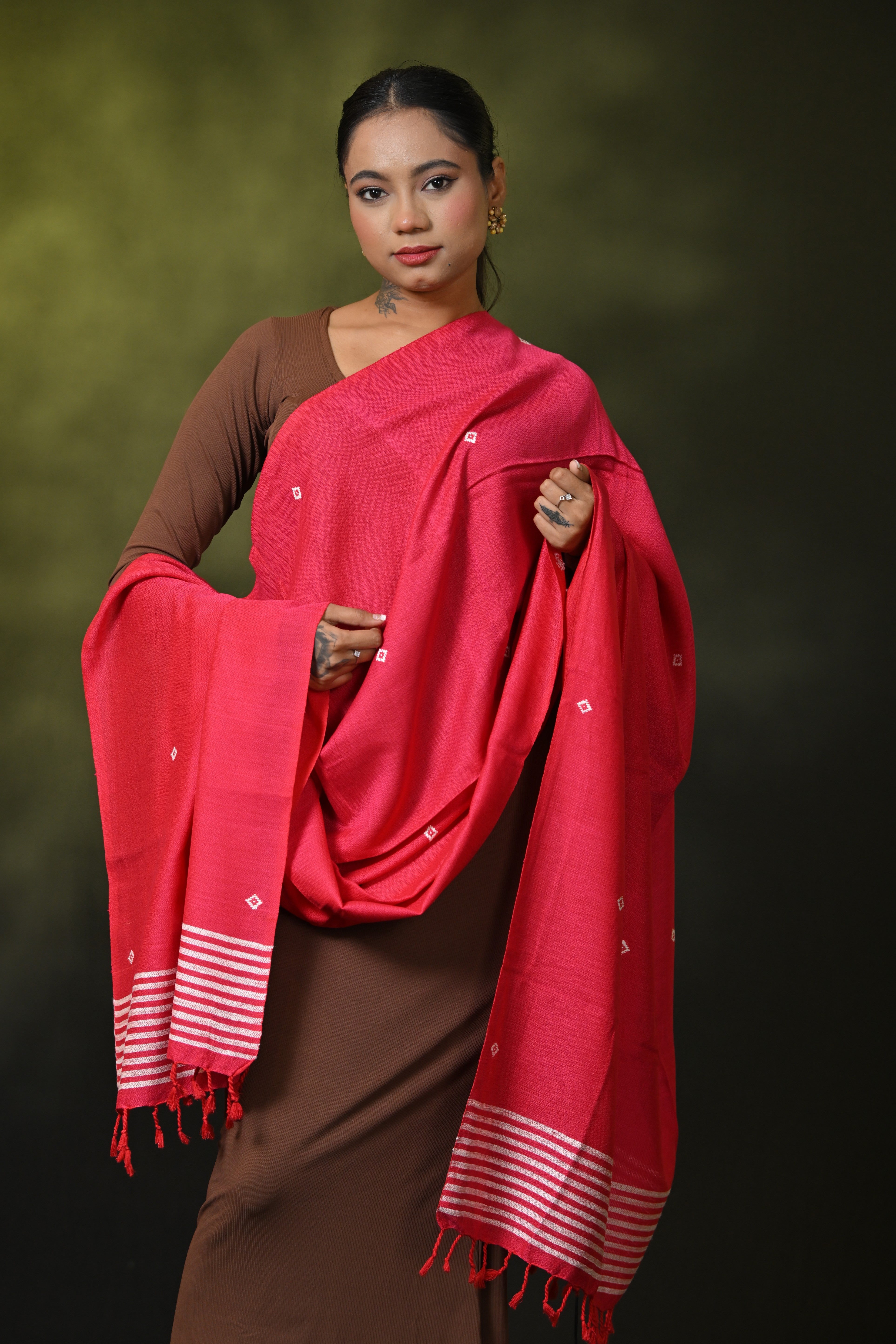 HANDWOVEN ASSAM COTTON DUPATTA CDU2491