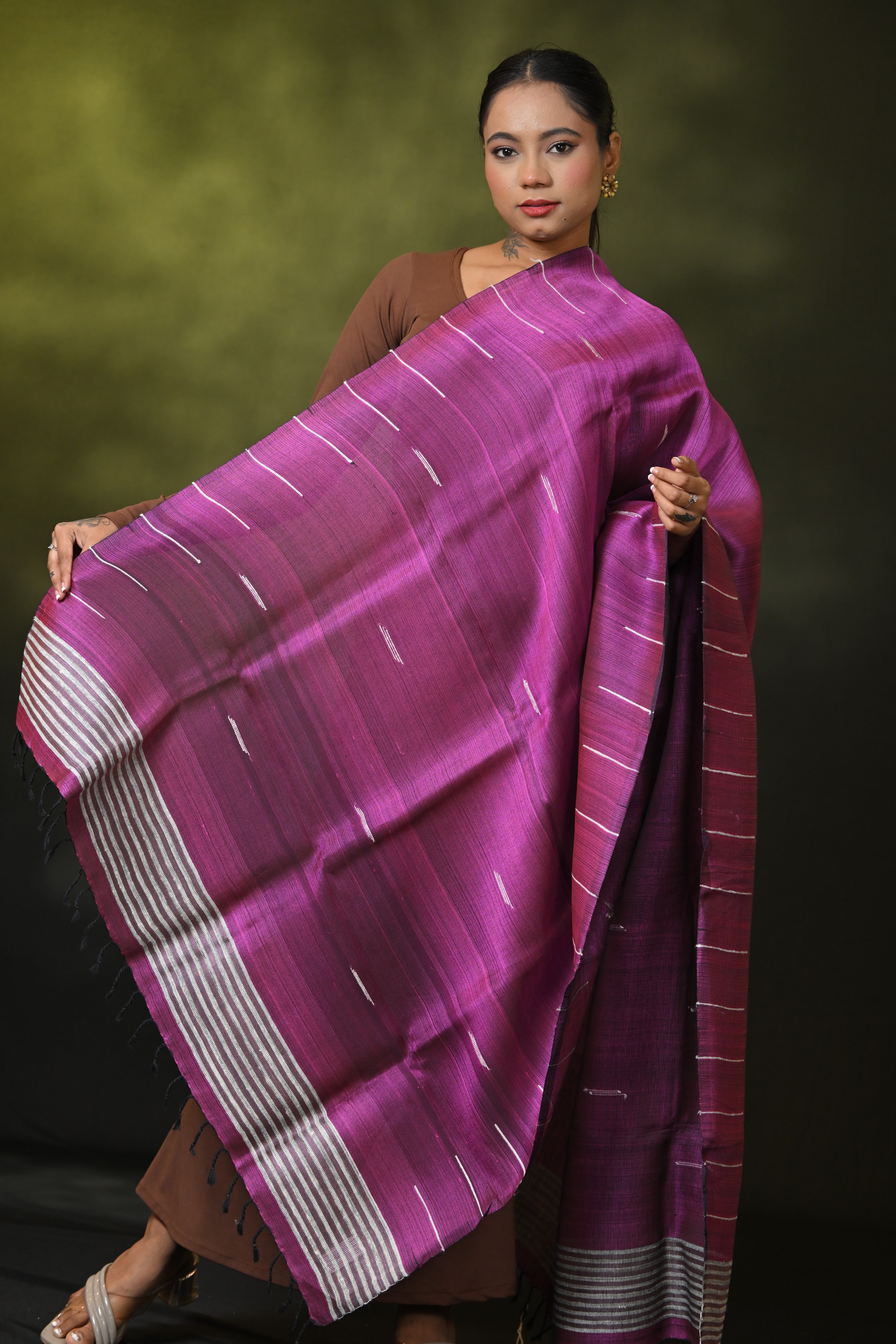 HANDWOVEN ASSAM COTTON DUPATTA CDU5318