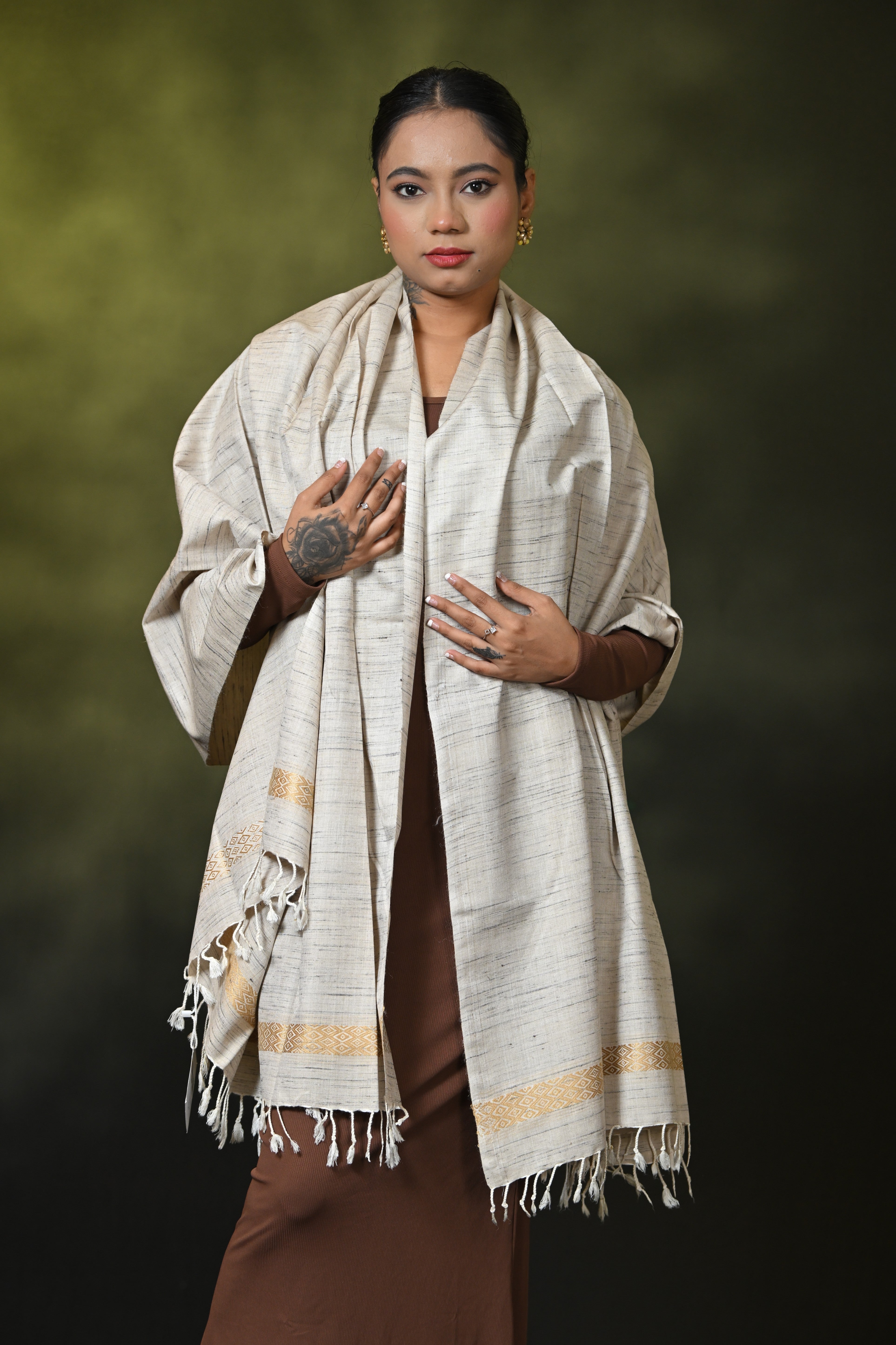 HANDWOVEN ASSAM ERI SILK SHWAL ESSH6988