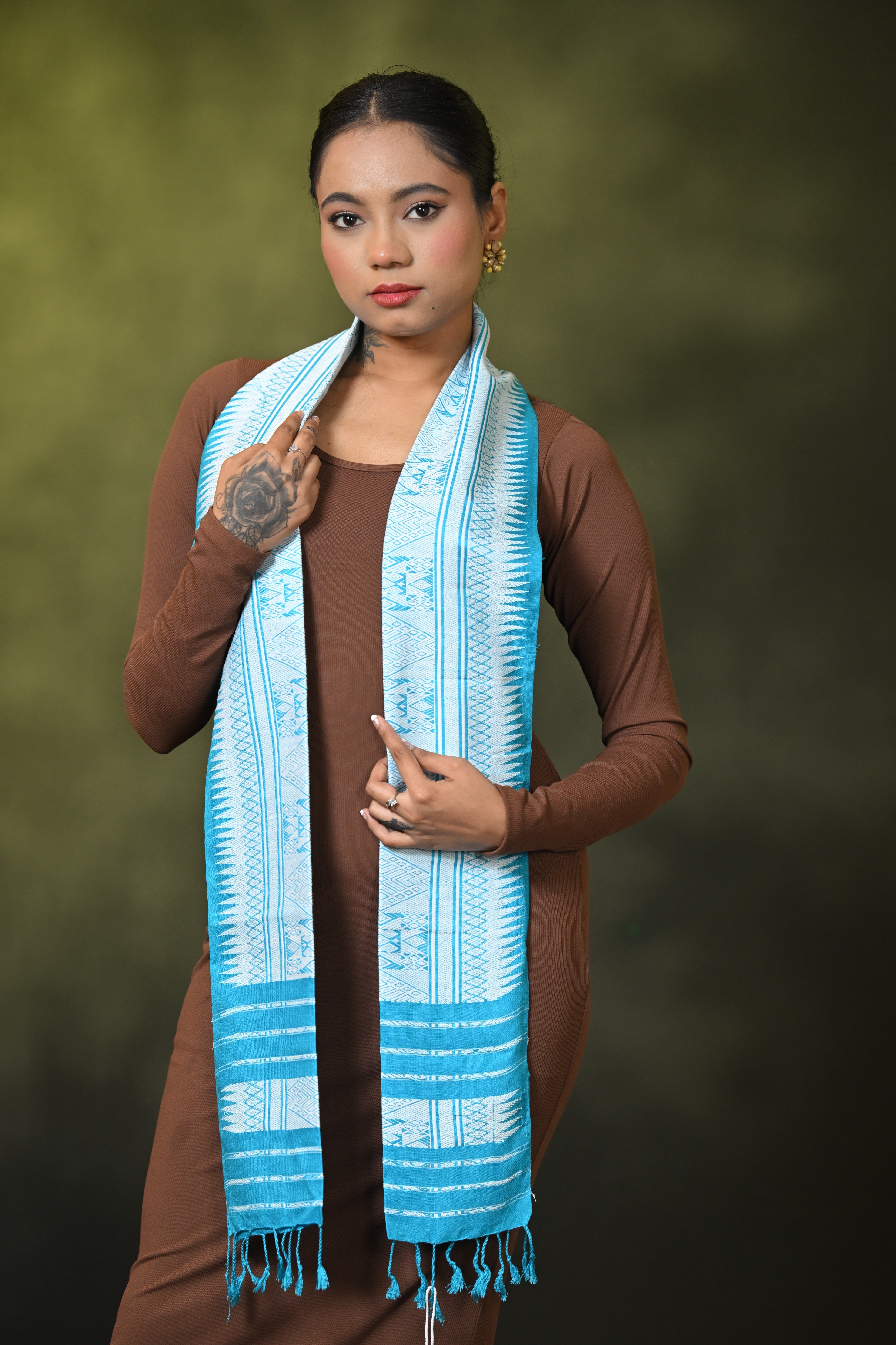HANDWOVEN ASSAM COTTON STOLE CAR6655