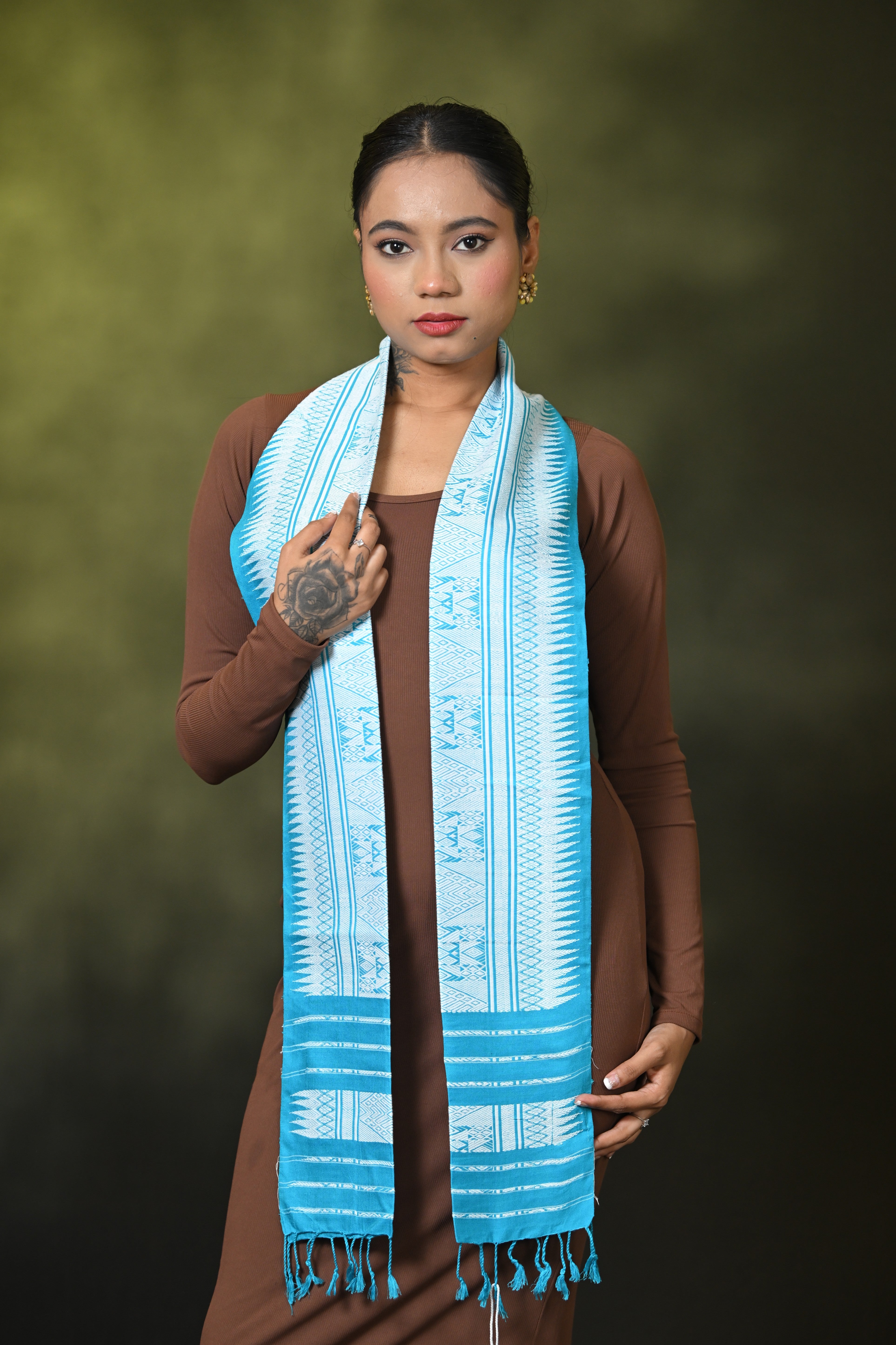 HANDWOVEN ASSAM COTTON STOLE CAR6655