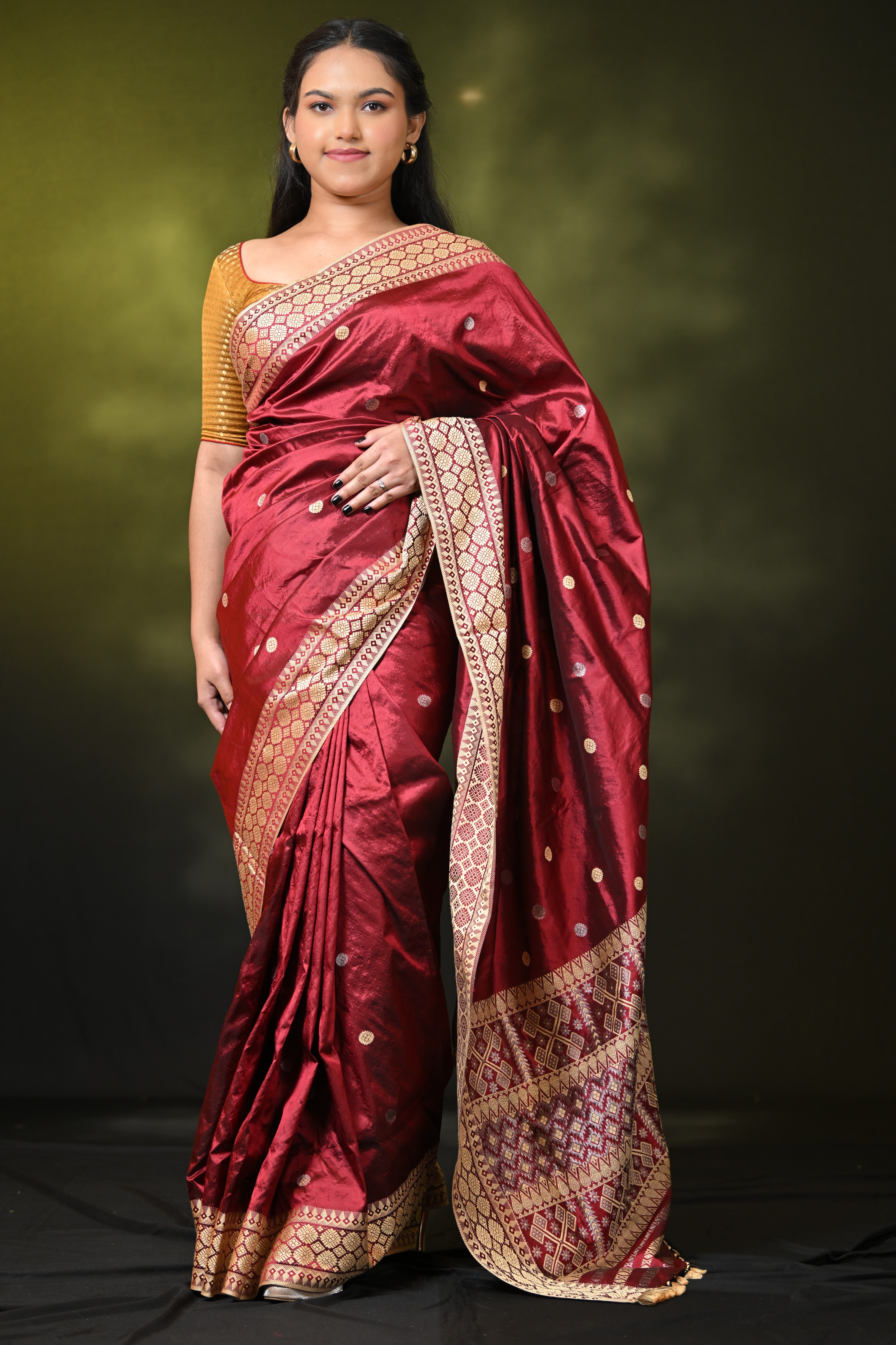 HANDWOVEN ASSAM PATT SILK SAREE ASS7749
