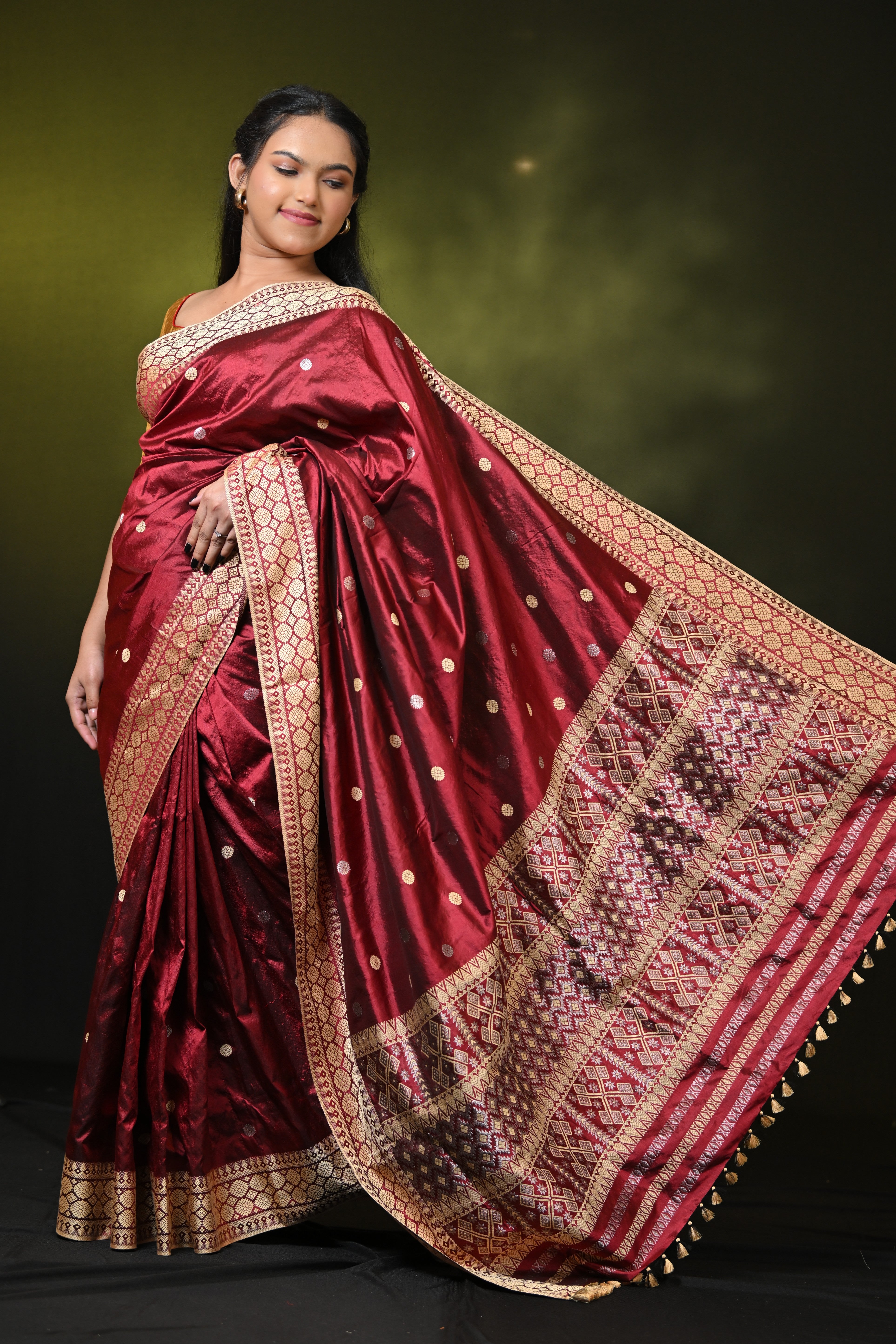 HANDWOVEN ASSAM PATT SILK SAREE ASS7749