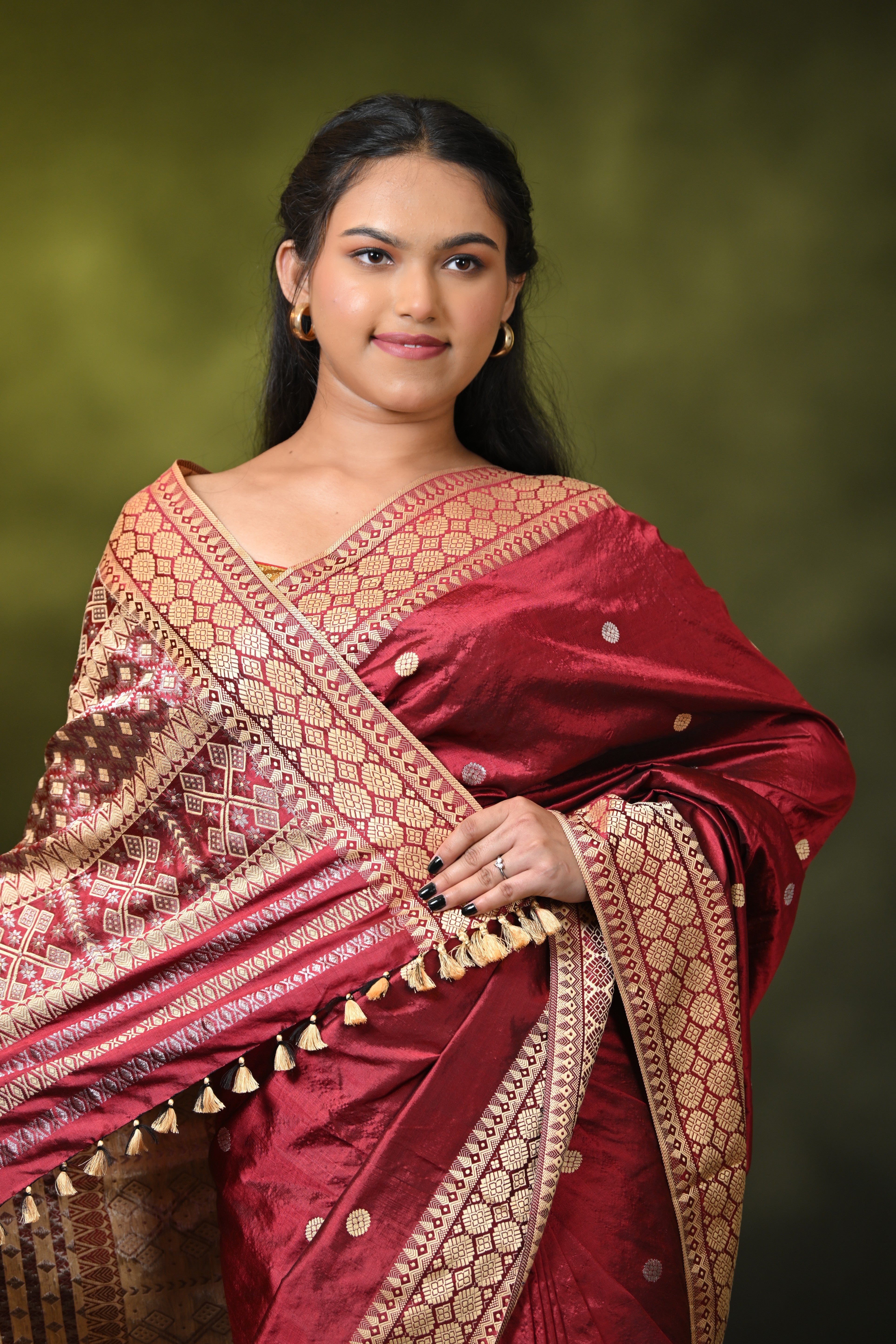 HANDWOVEN ASSAM PATT SILK SAREE ASS7749