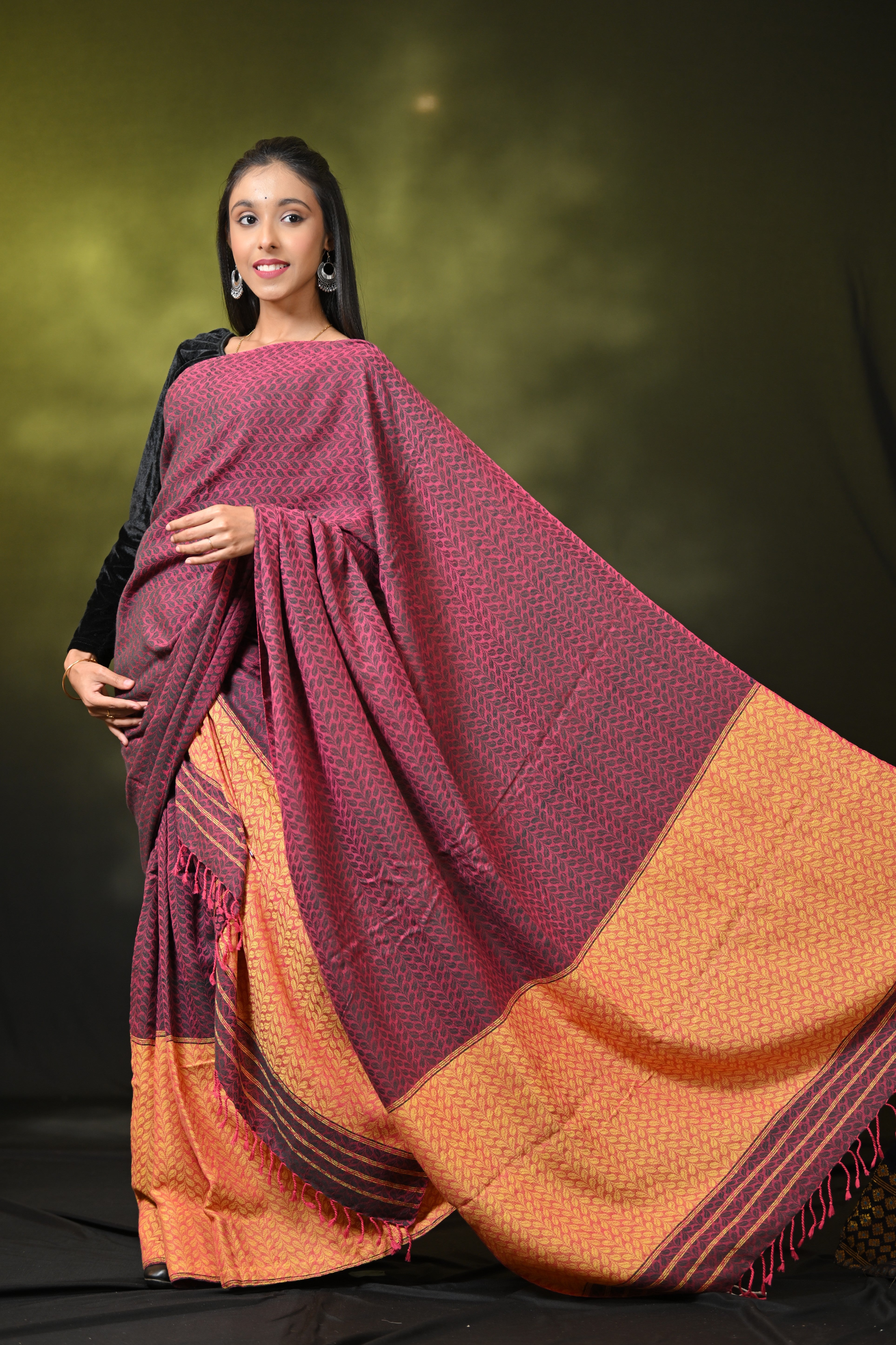 HANDWOVEN ASSAM COTTON MEKHLA CHADOR CMCTZ38