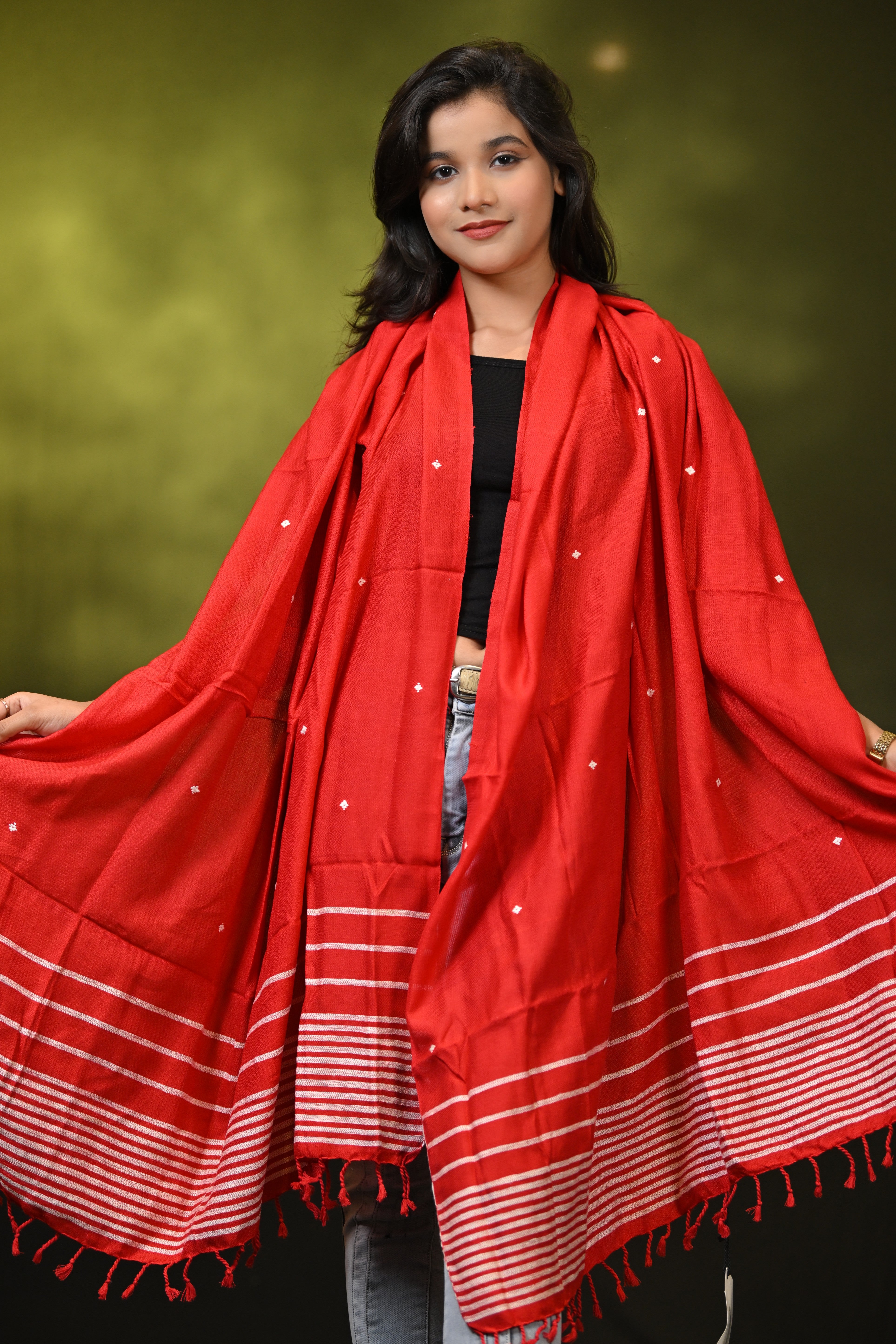 HANDWOVEN ASSAM COTTON DUPATTA CDU2489