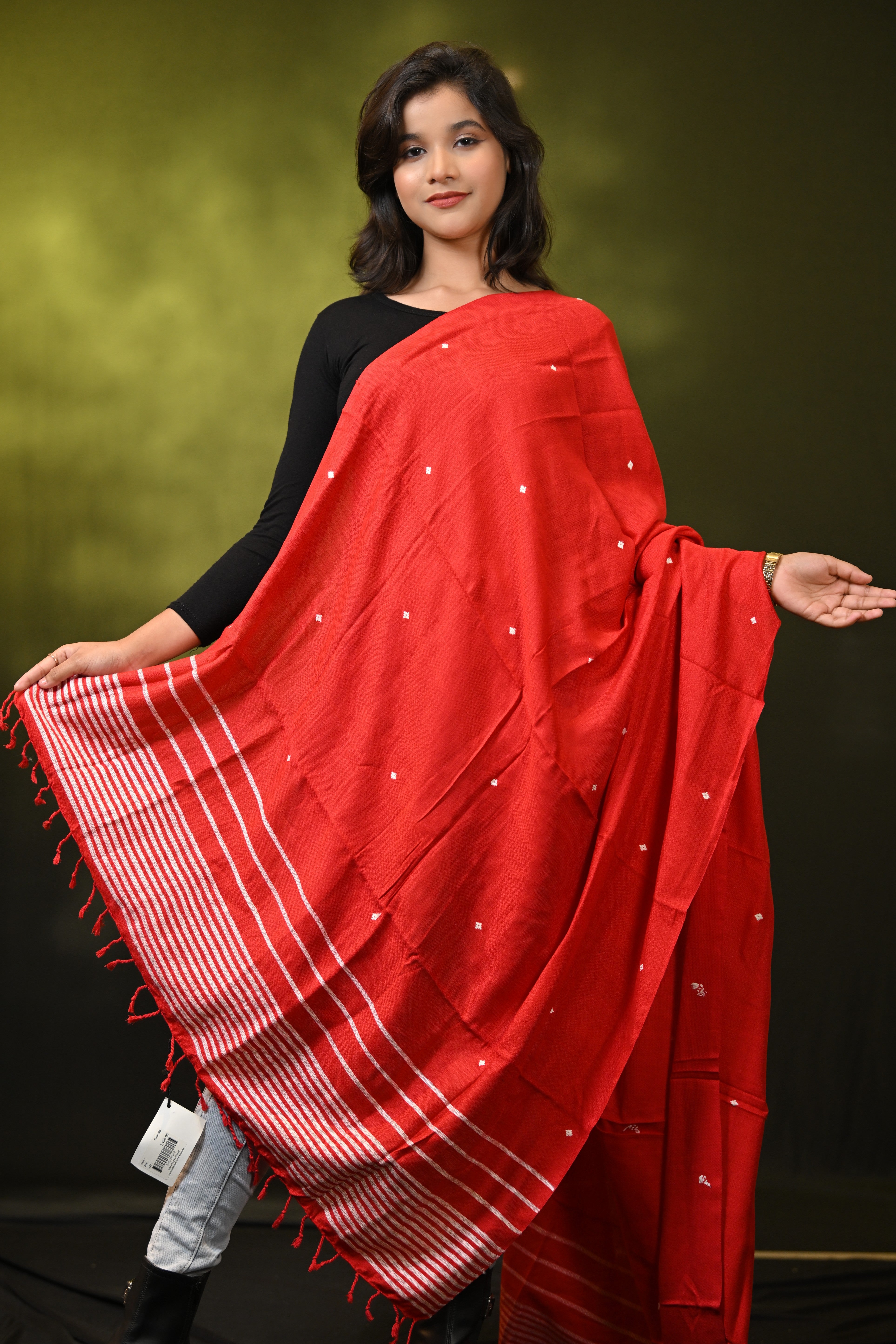HANDWOVEN ASSAM COTTON DUPATTA CDU2489