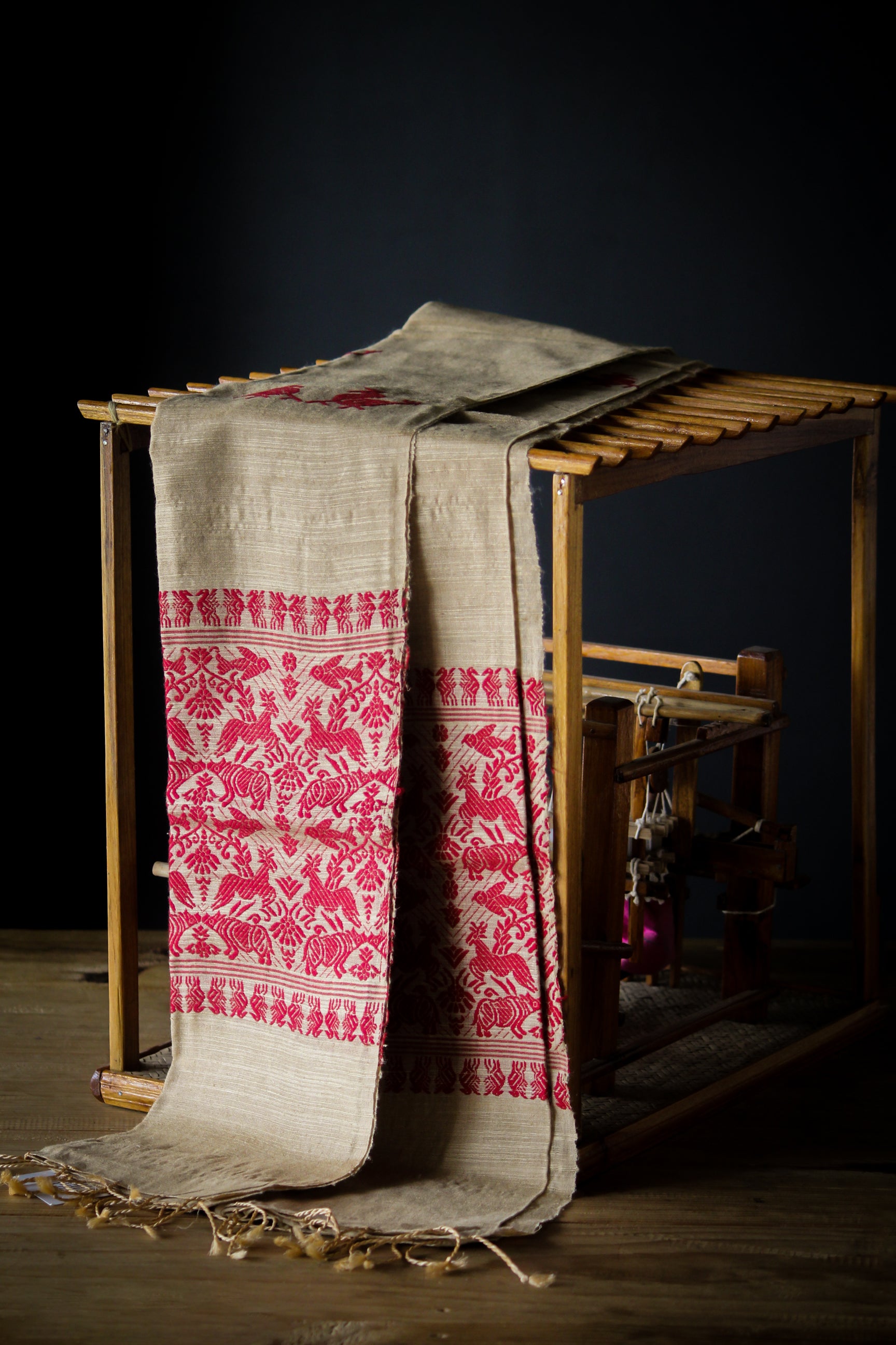 HANDWOVEN ASSAM TASSAR SILK GAMOSA TSG07
