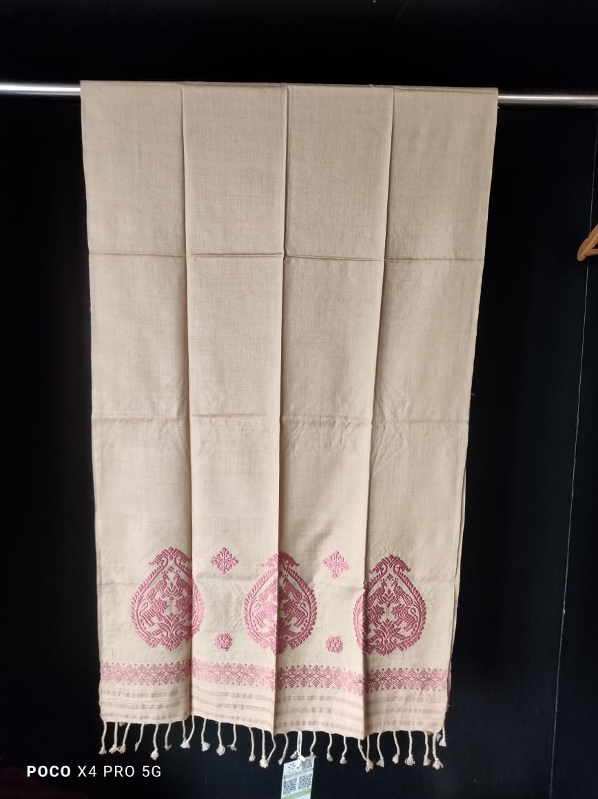HANDWOVEN ASSAM GI MUGA SILK STOLE MSSTOLE02
