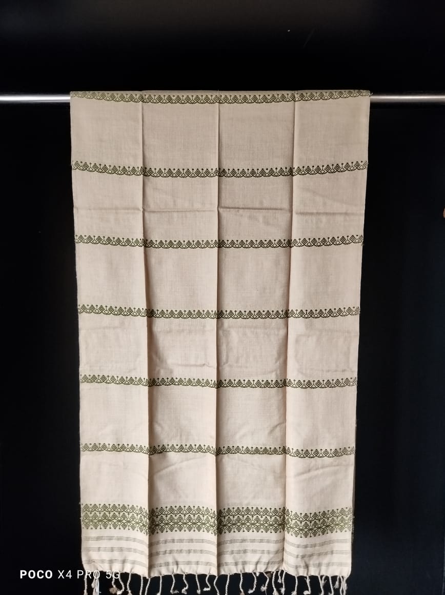 HANDWOVEN ASSAM GI MUGA SILK STOLE MSSTOLE03