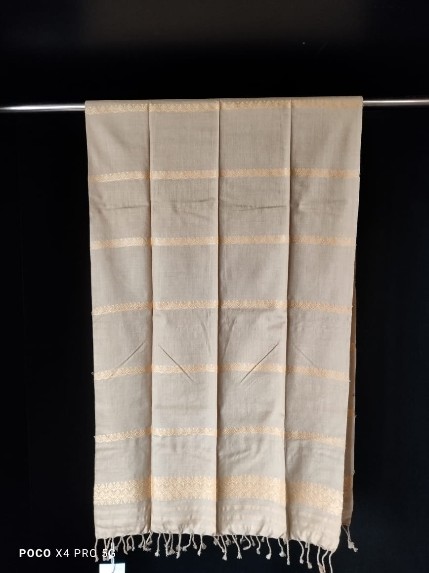 HANDWOVEN ASSAM GI MUGA SILK STOLE MSSTOLE04