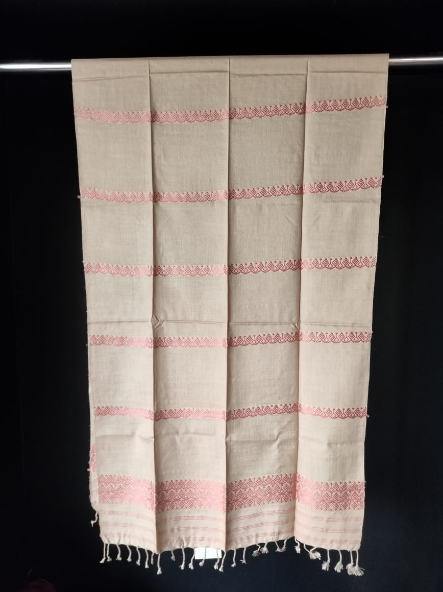 HANDWOVEN ASSAM GI MUGA SILK STOLE MSSTOLE06