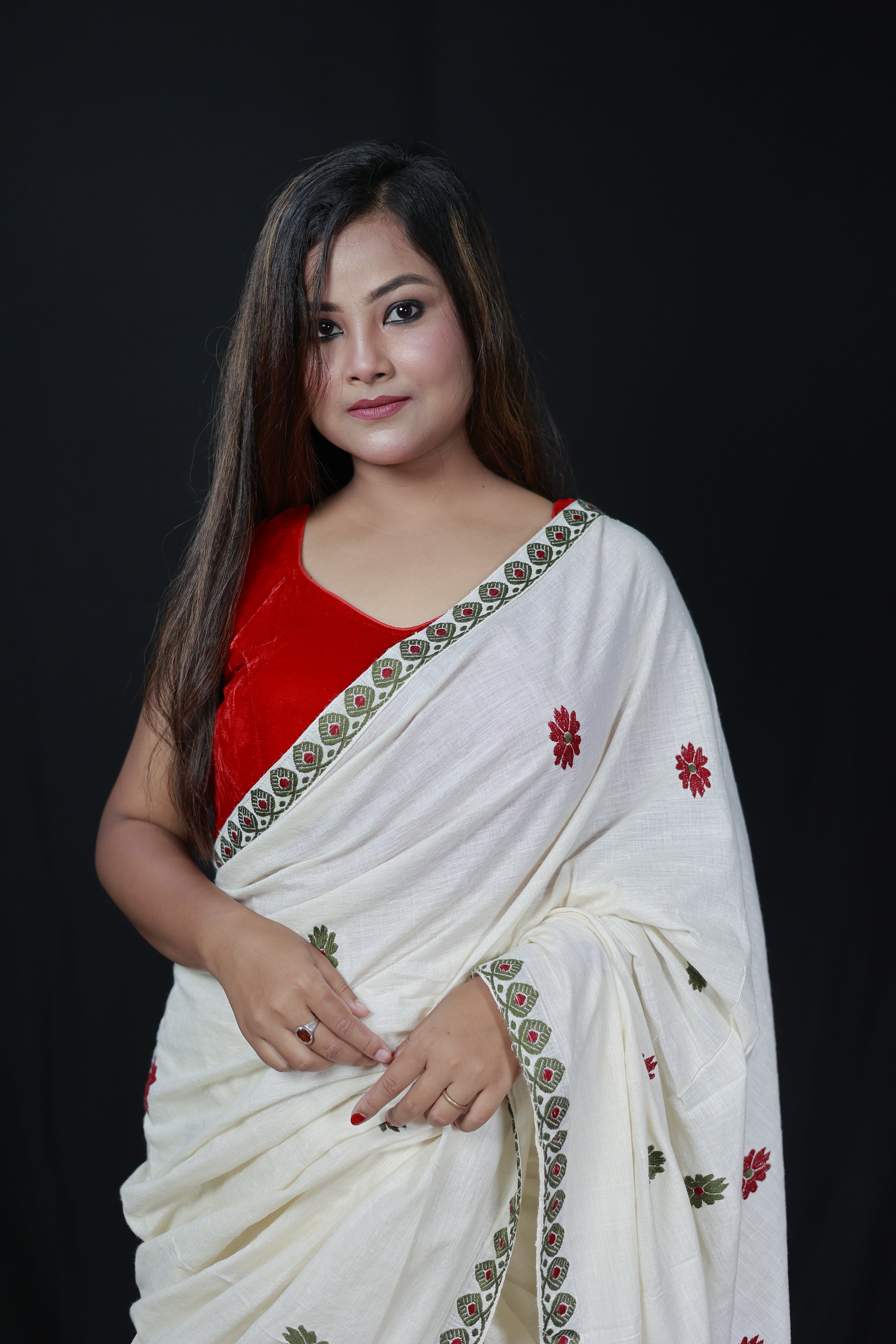 HANDWOVEN NATURAL DYE ASSAM AHIMSA (ERI) SILK SAREE ESS19