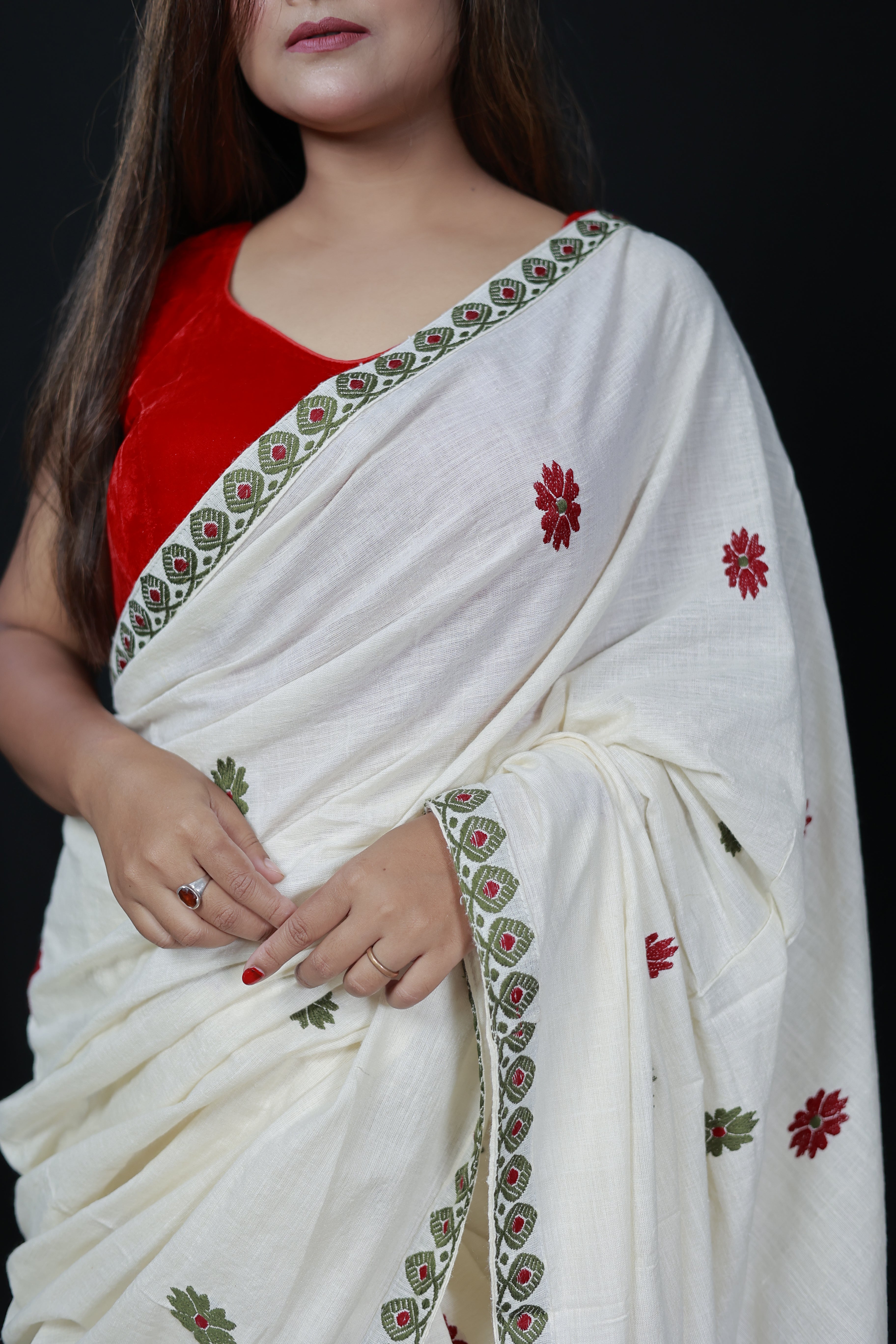 HANDWOVEN NATURAL DYE ASSAM AHIMSA (ERI) SILK SAREE ESS19