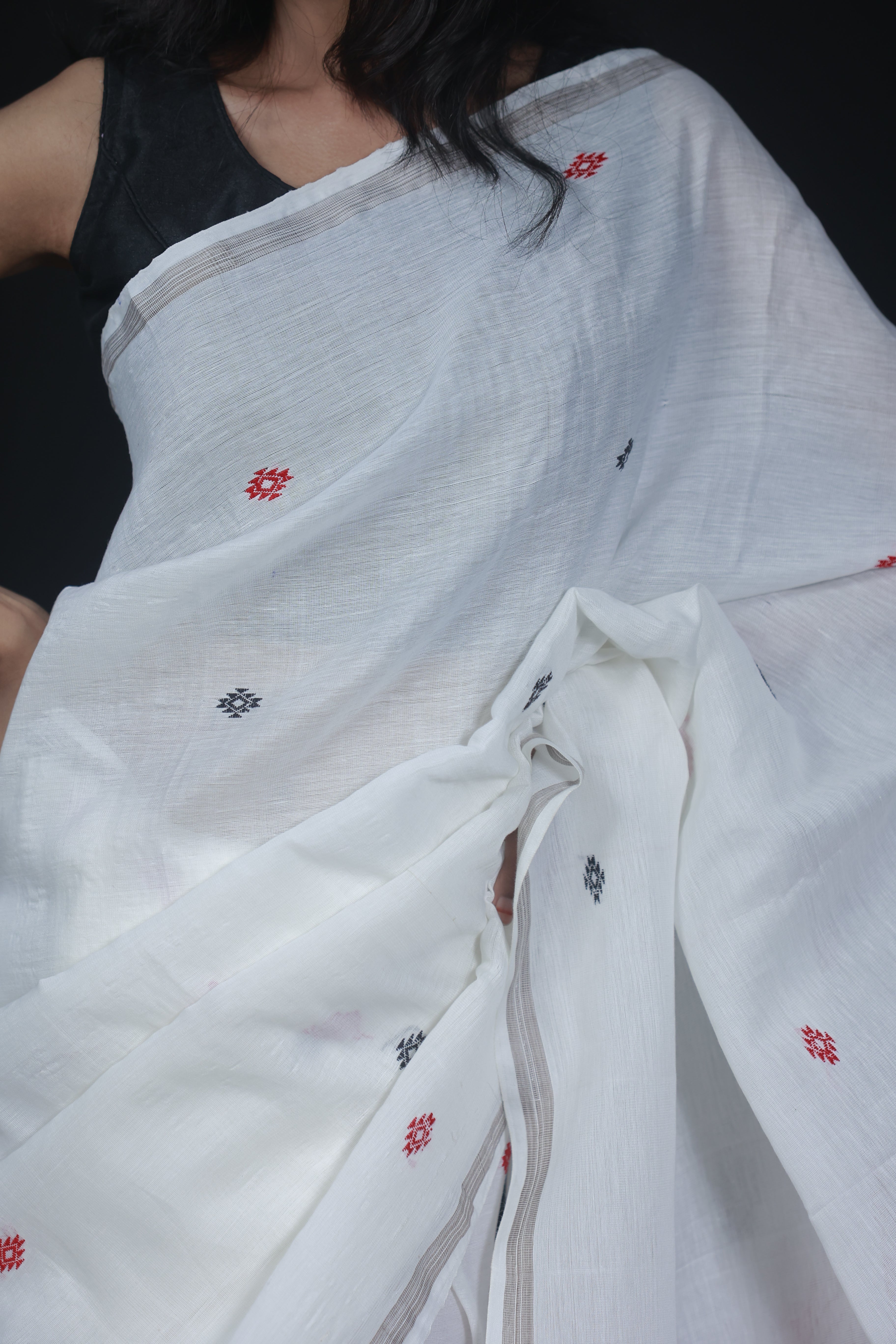 HANDWOVEN NATURAL DYE ASSAM AHIMSA (ERI) SILK SAREE ESS15