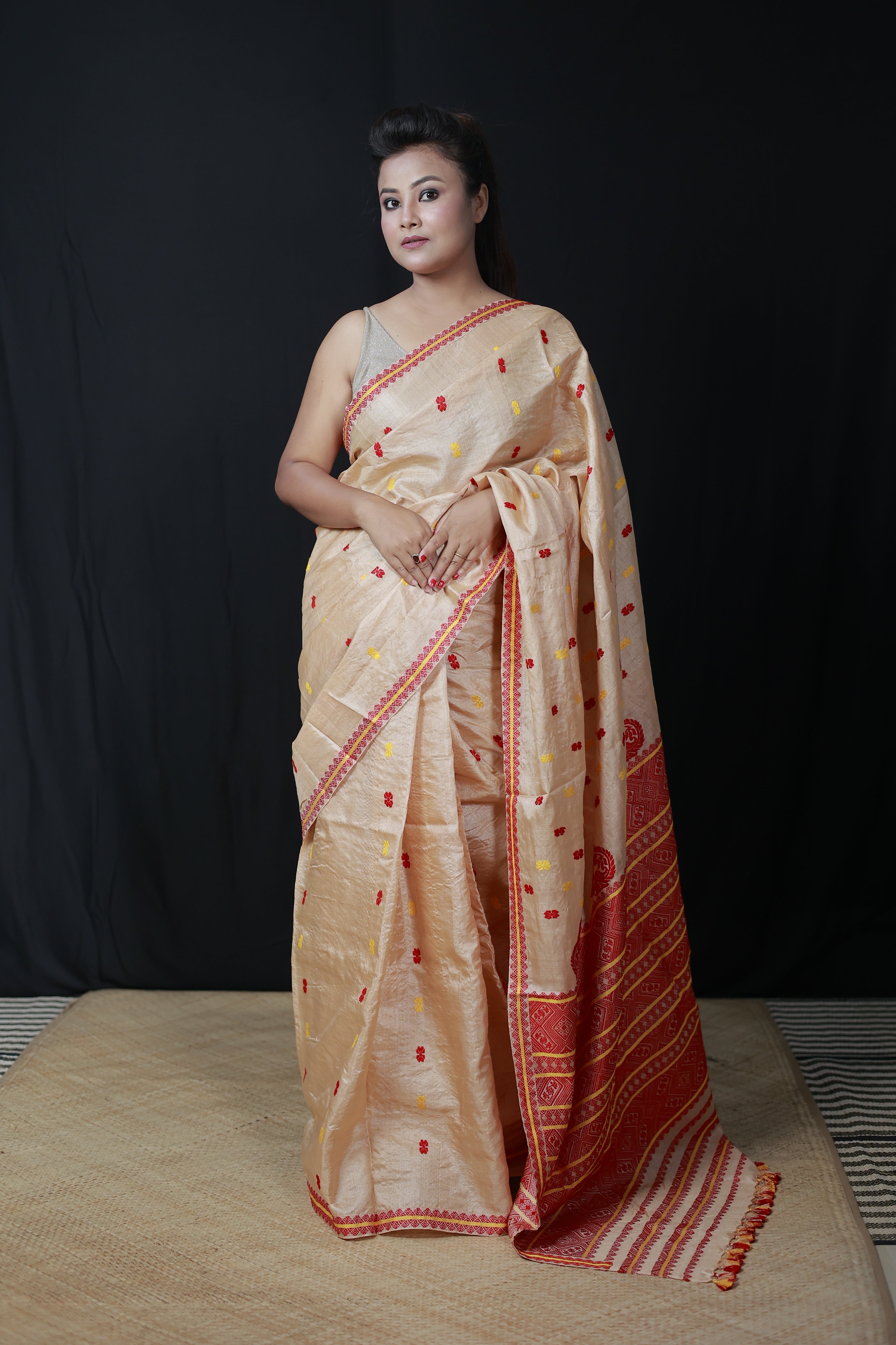 HANDWOVEN ASSAM TASSAR SILK SAREE TSS04
