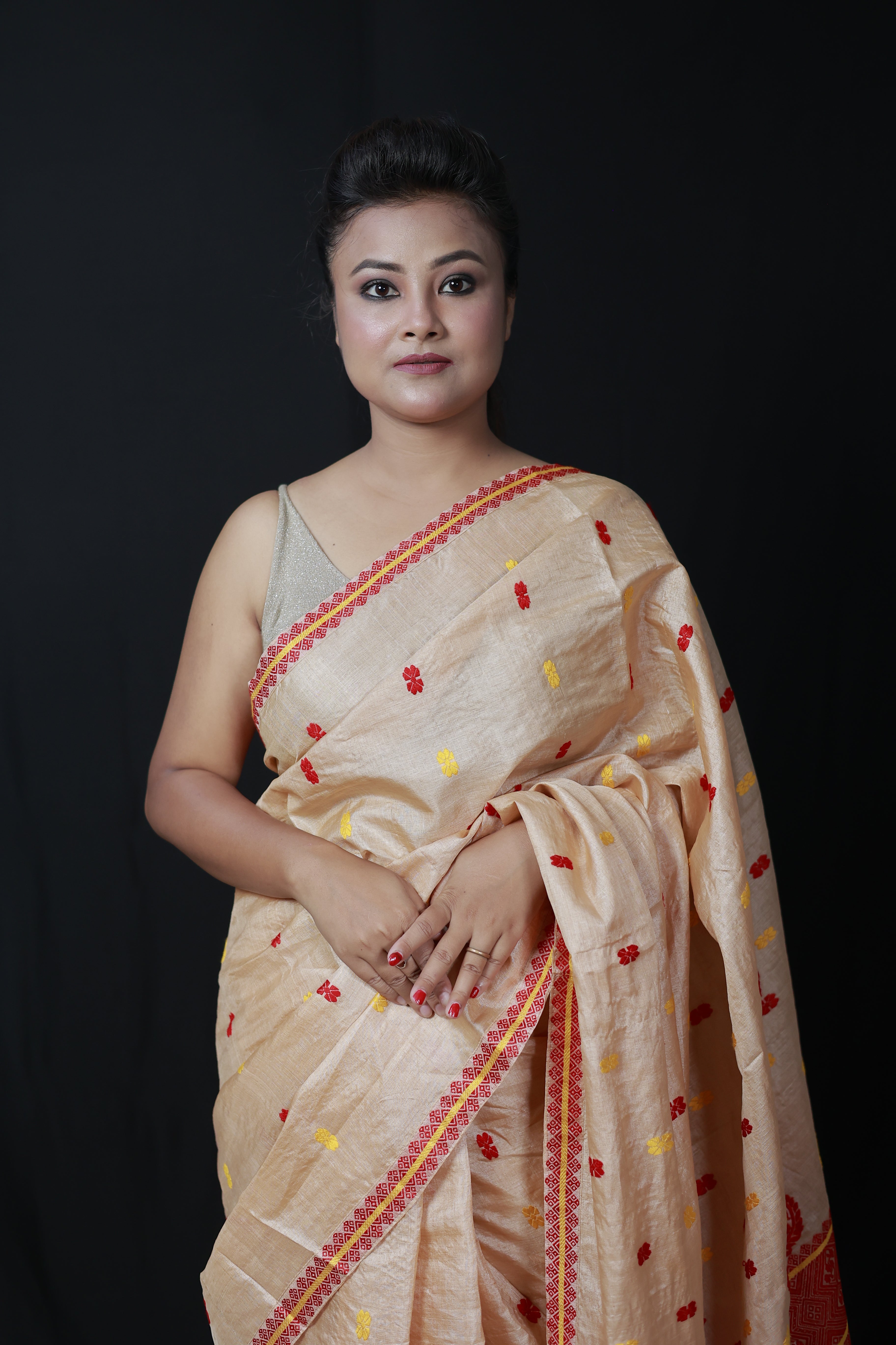 HANDWOVEN ASSAM TASSAR SILK SAREE TSS04