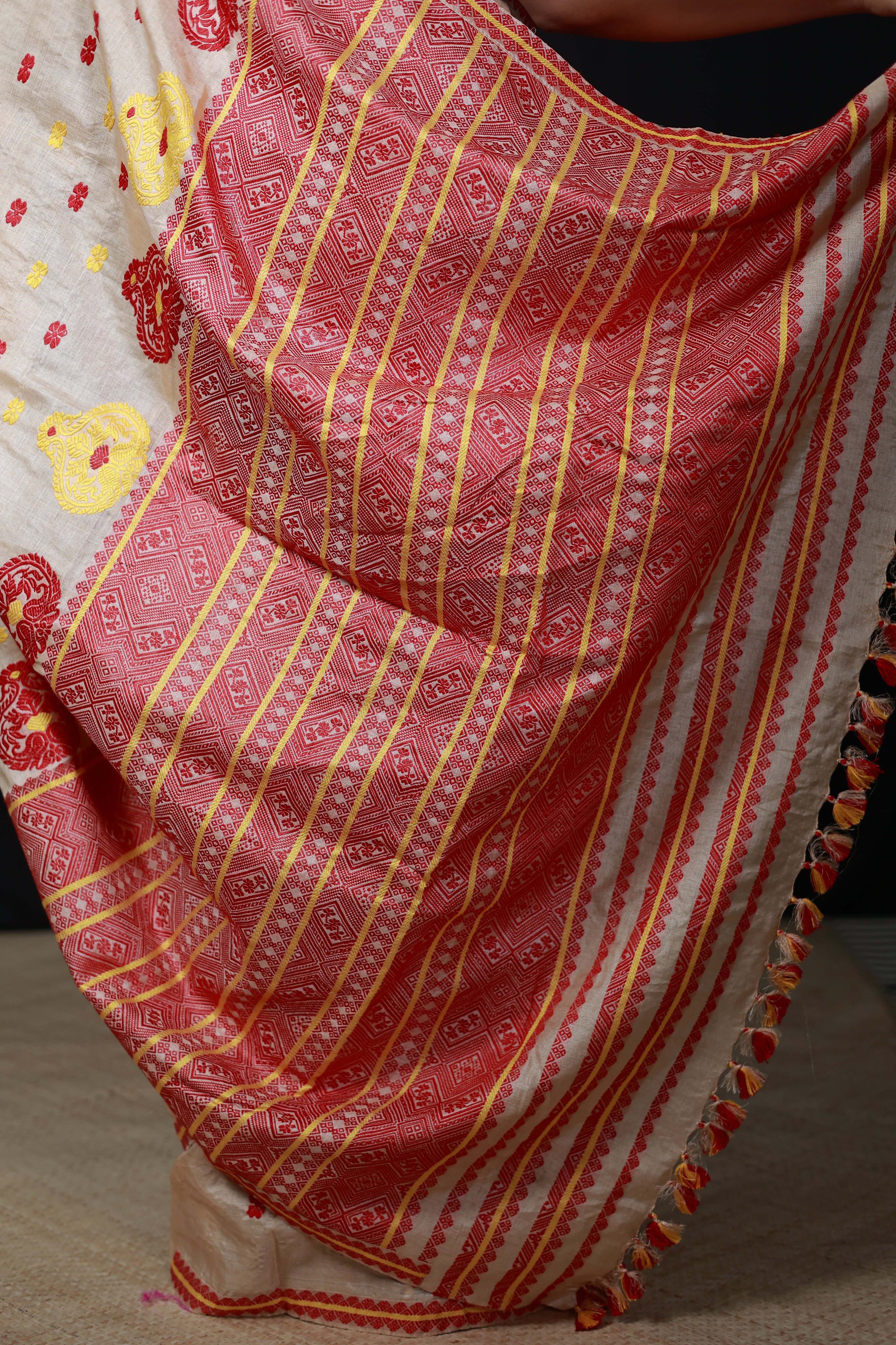 HANDWOVEN ASSAM TASSAR SILK SAREE TSS04
