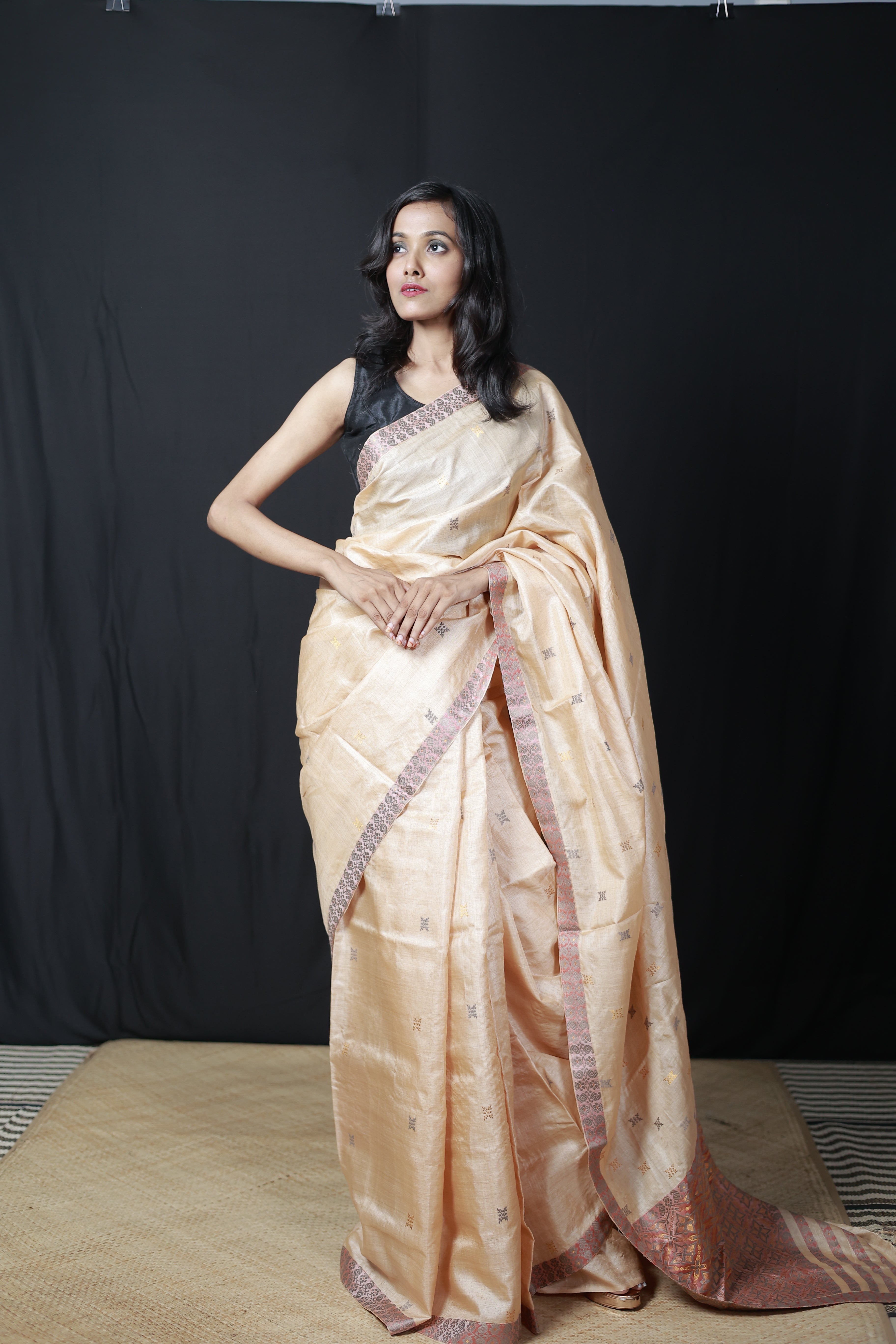 HANDWOVEN ASSAM TASSAR SILK SAREE TSS05