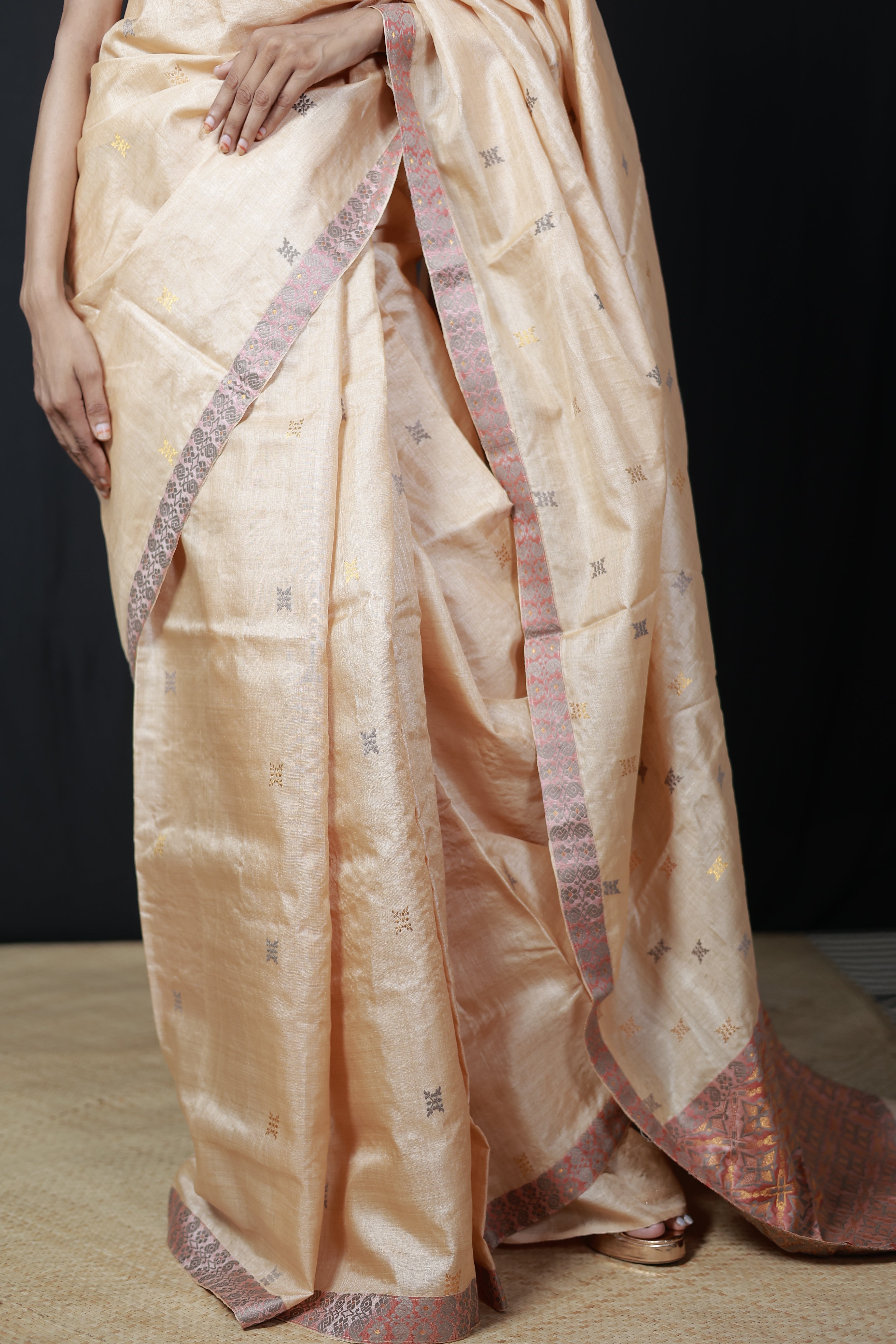 HANDWOVEN ASSAM TASSAR SILK SAREE TSS05