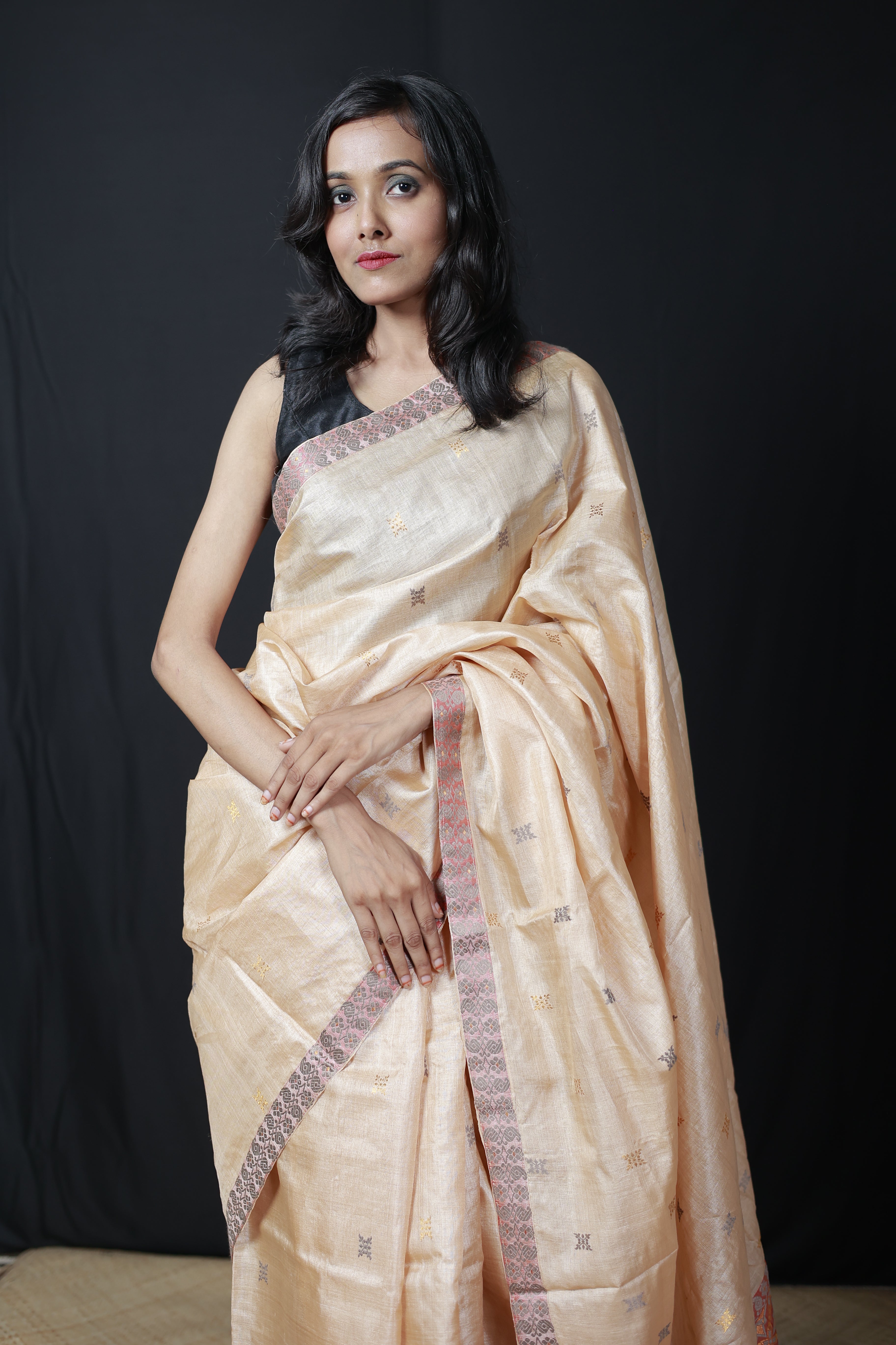 HANDWOVEN ASSAM TASSAR SILK SAREE TSS05