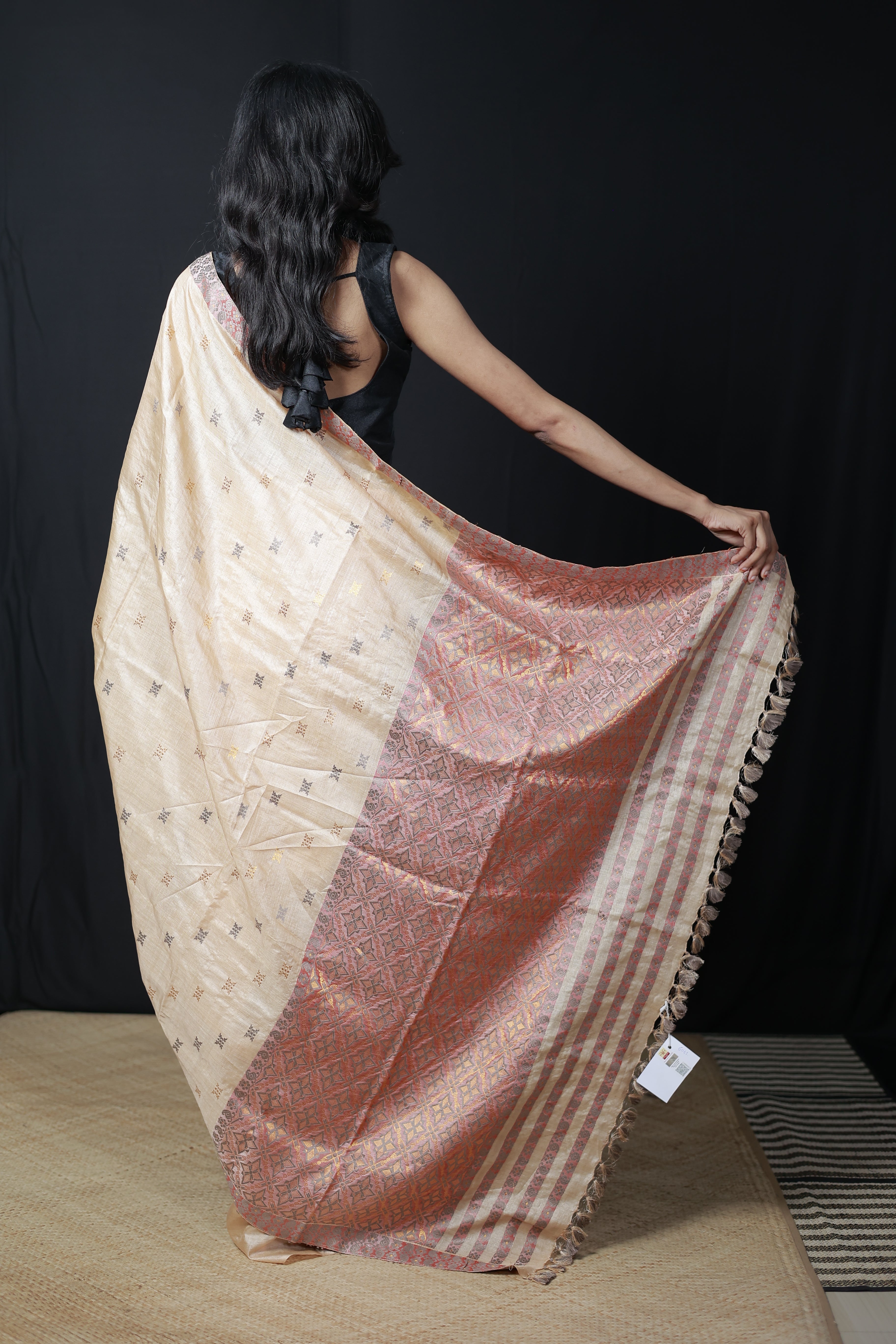 HANDWOVEN ASSAM TASSAR SILK SAREE TSS05