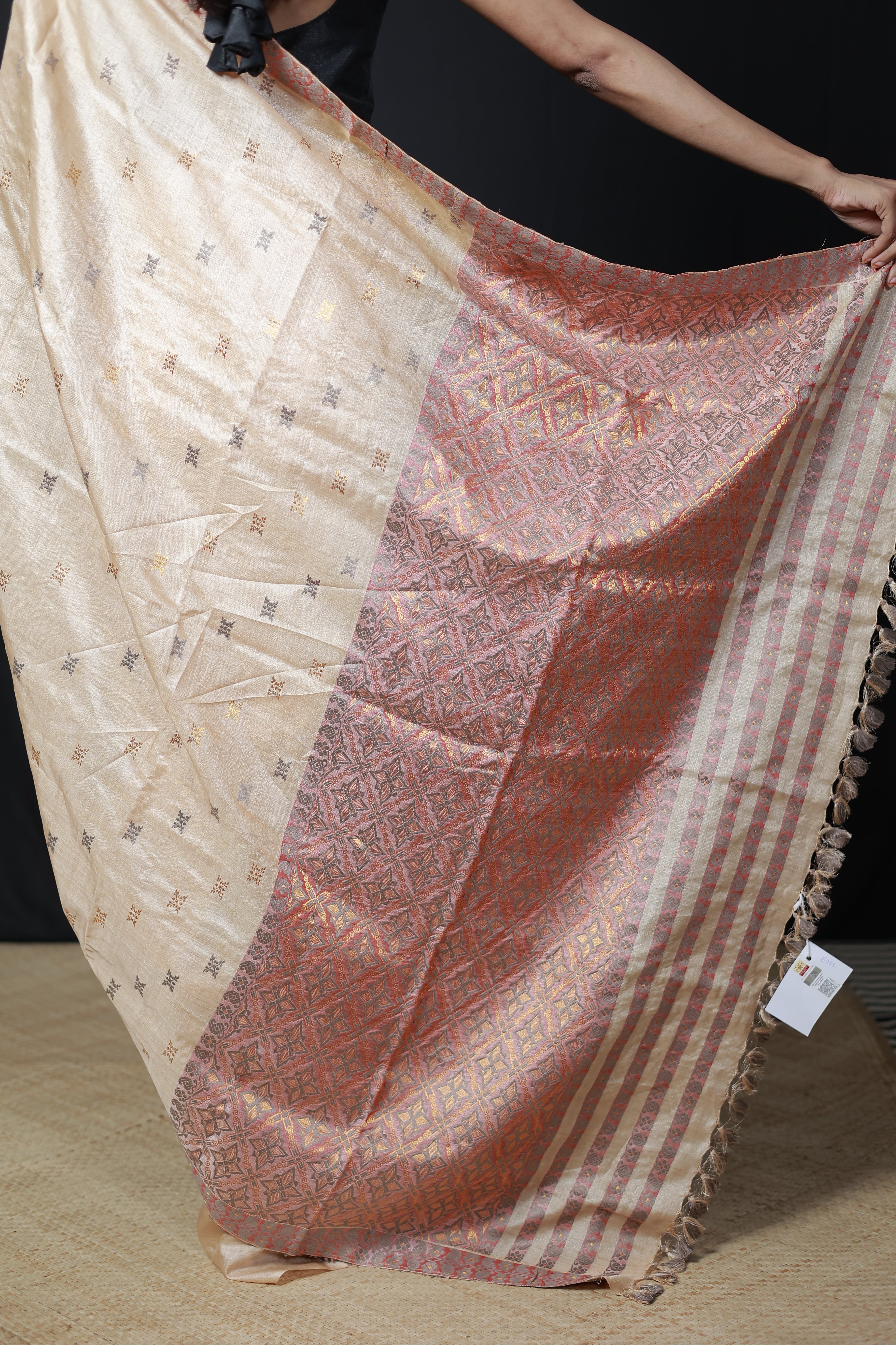 HANDWOVEN ASSAM TASSAR SILK SAREE TSS05