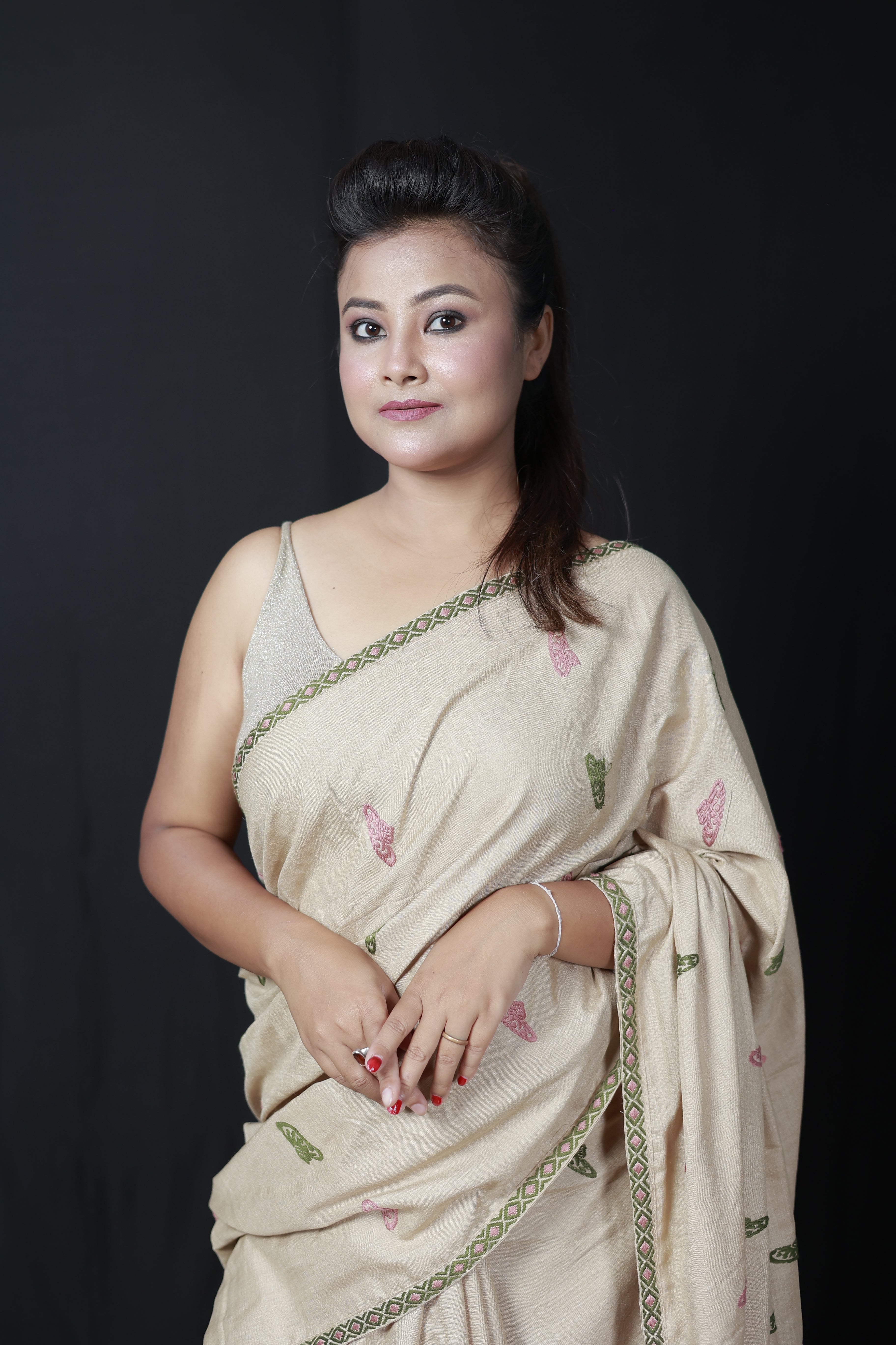HANDWOVEN ASSAM GI MUGA SILK SAREE MSS03