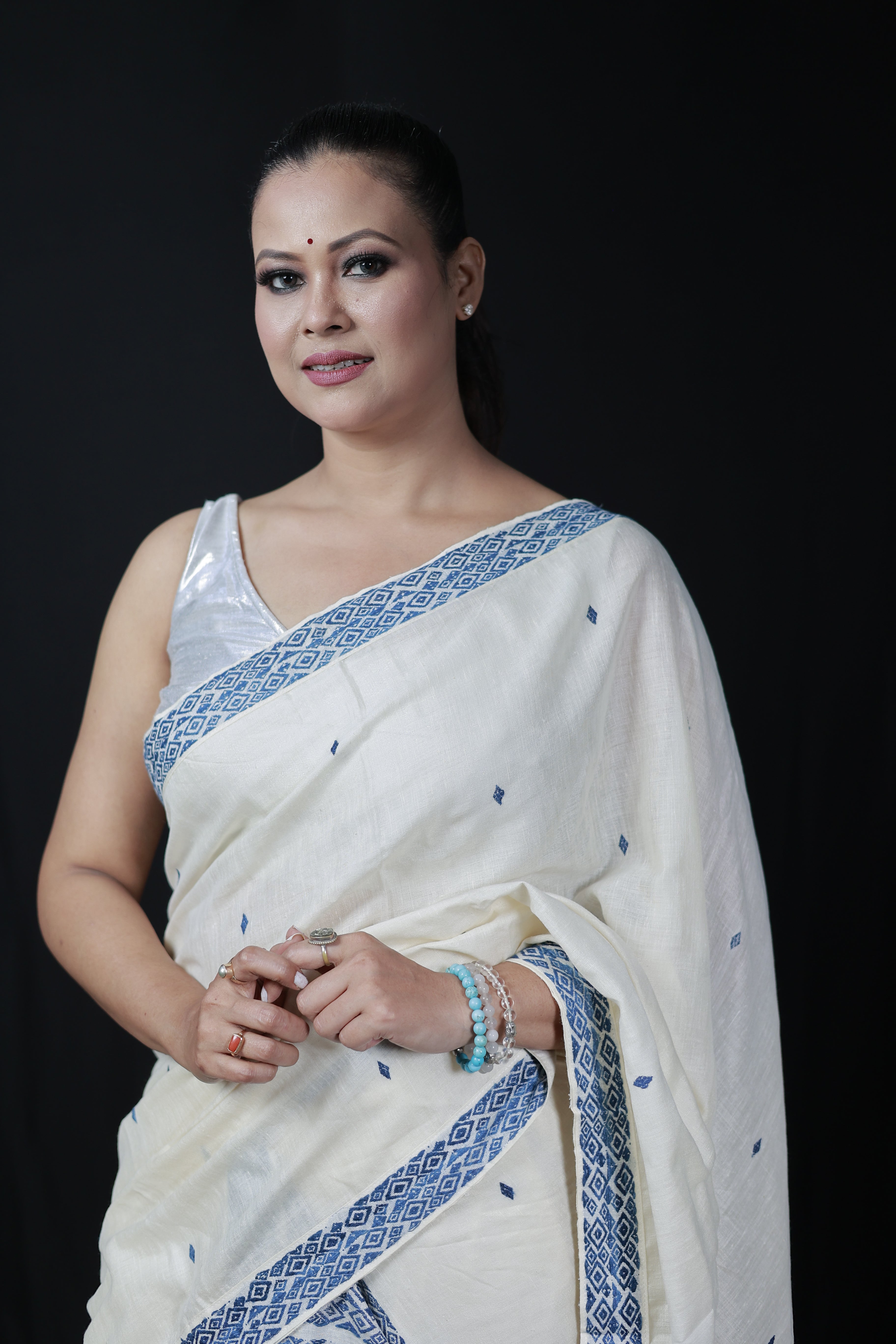 HANDWOVEN ASSAM AHIMSA (ERI) SILK MEKHLA CHADOR ESMC05