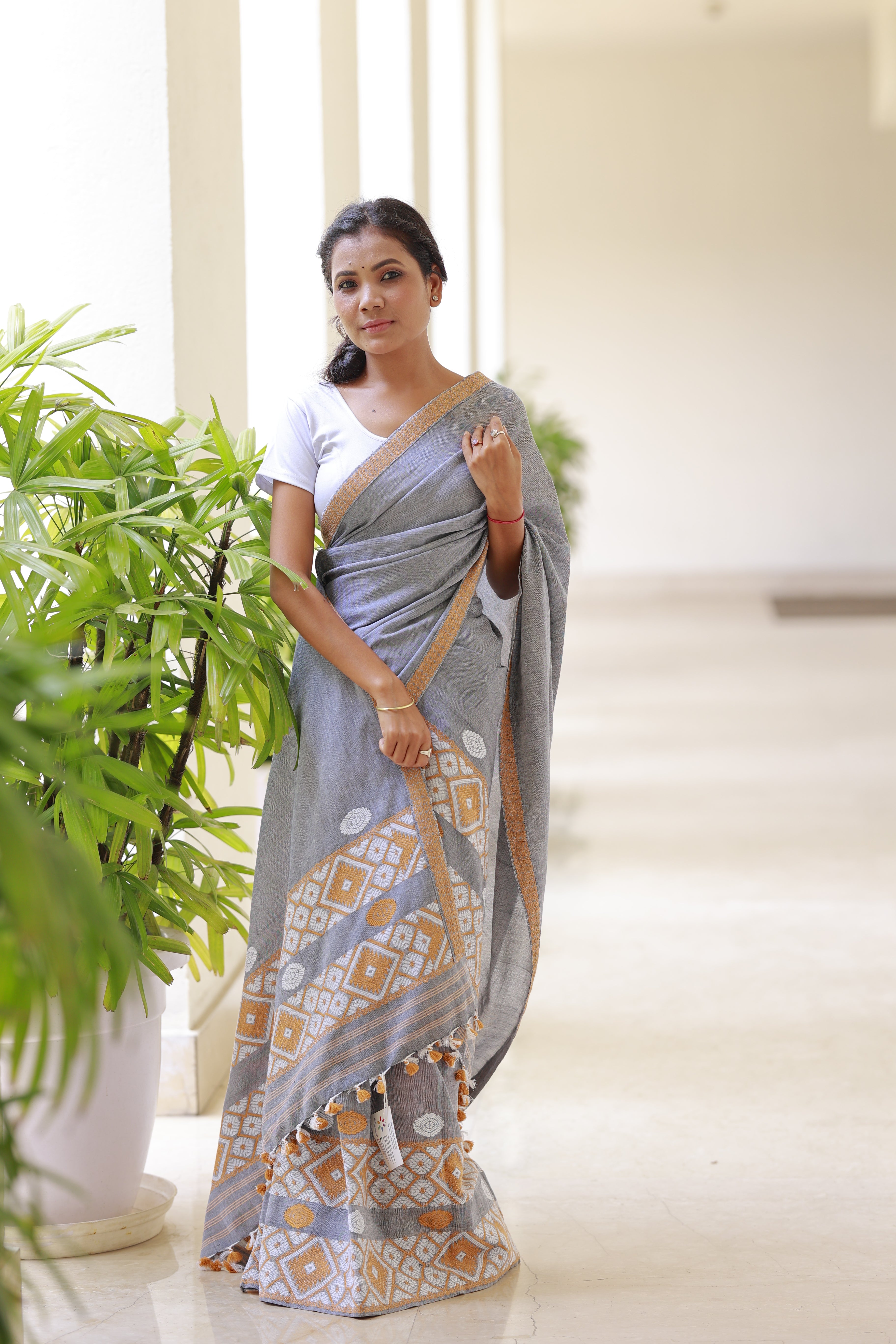 HANDWOVEN  ASSAM COTTON SAREE CS01