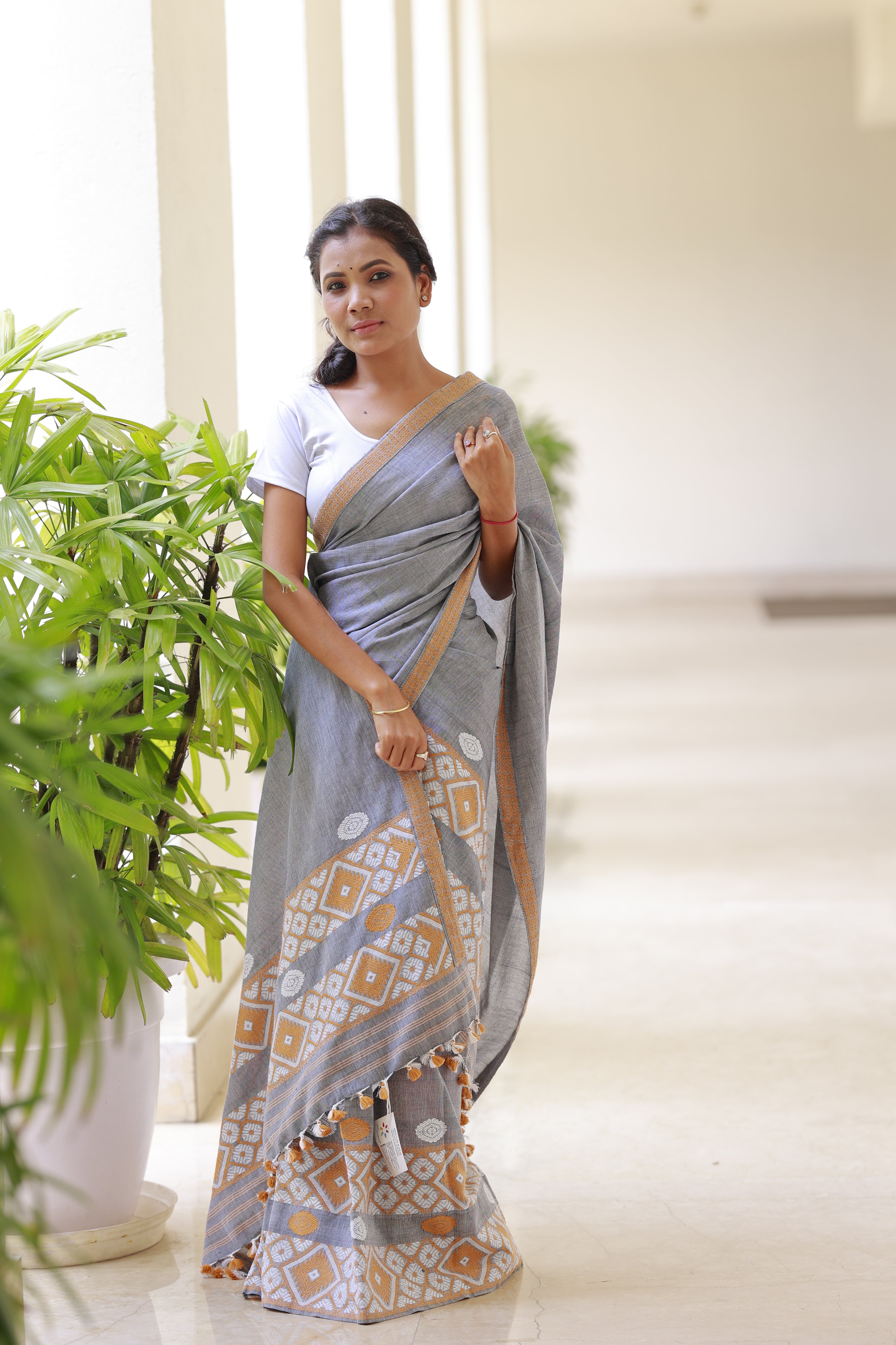 HANDWOVEN  ASSAM COTTON SAREE CS01