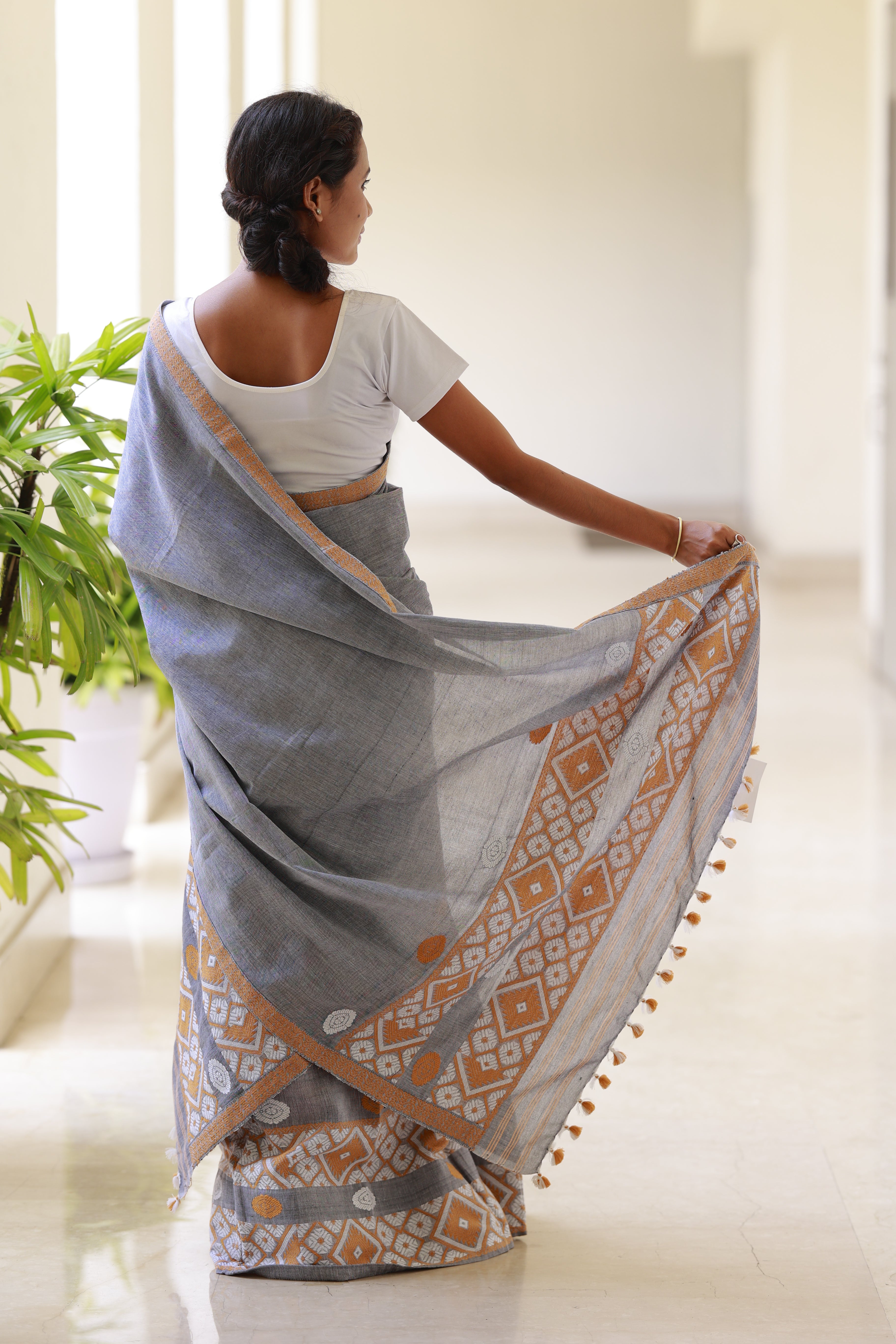 HANDWOVEN  ASSAM COTTON SAREE CS01