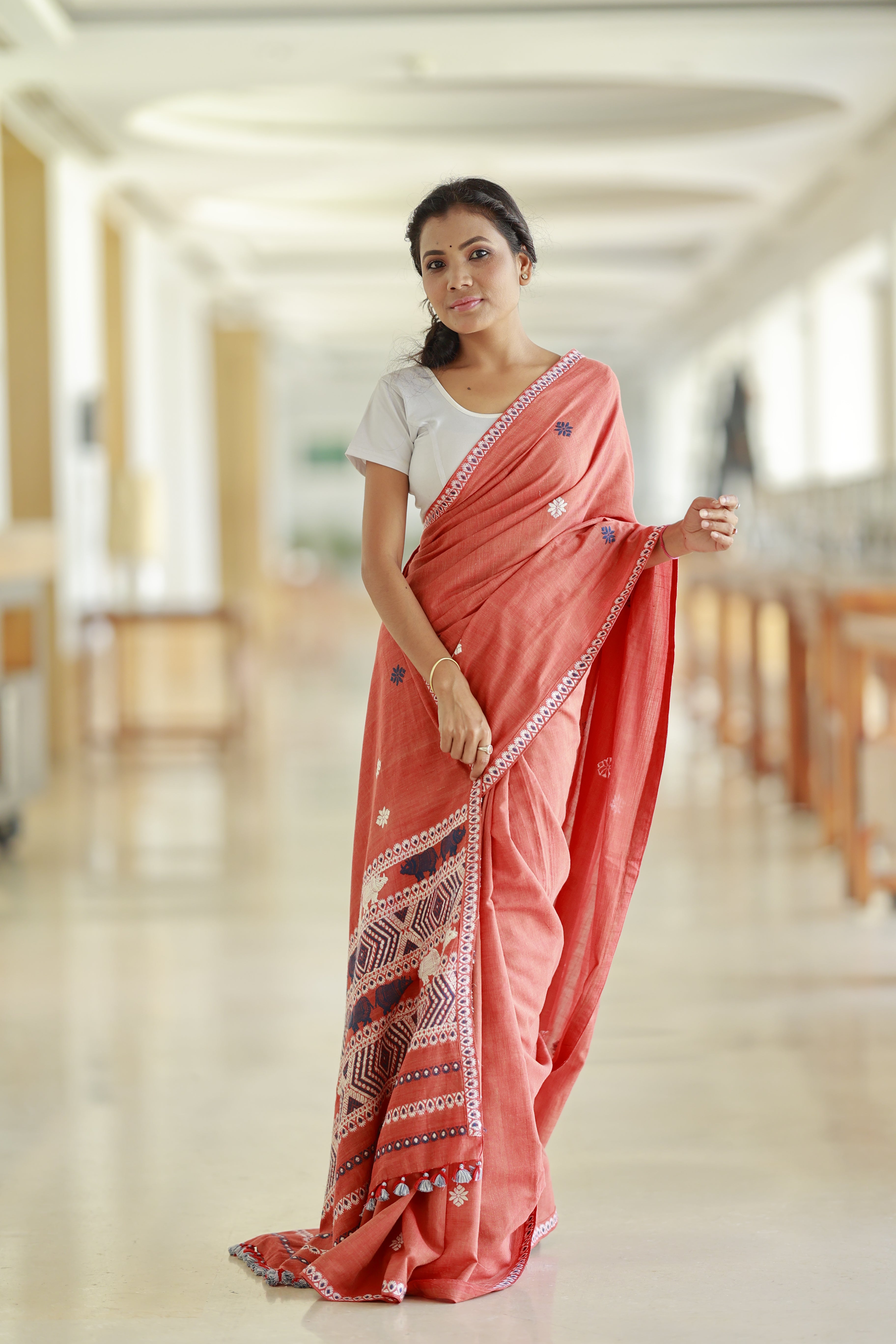 HANDWOVEN  ASSAM COTTON SAREE CS03