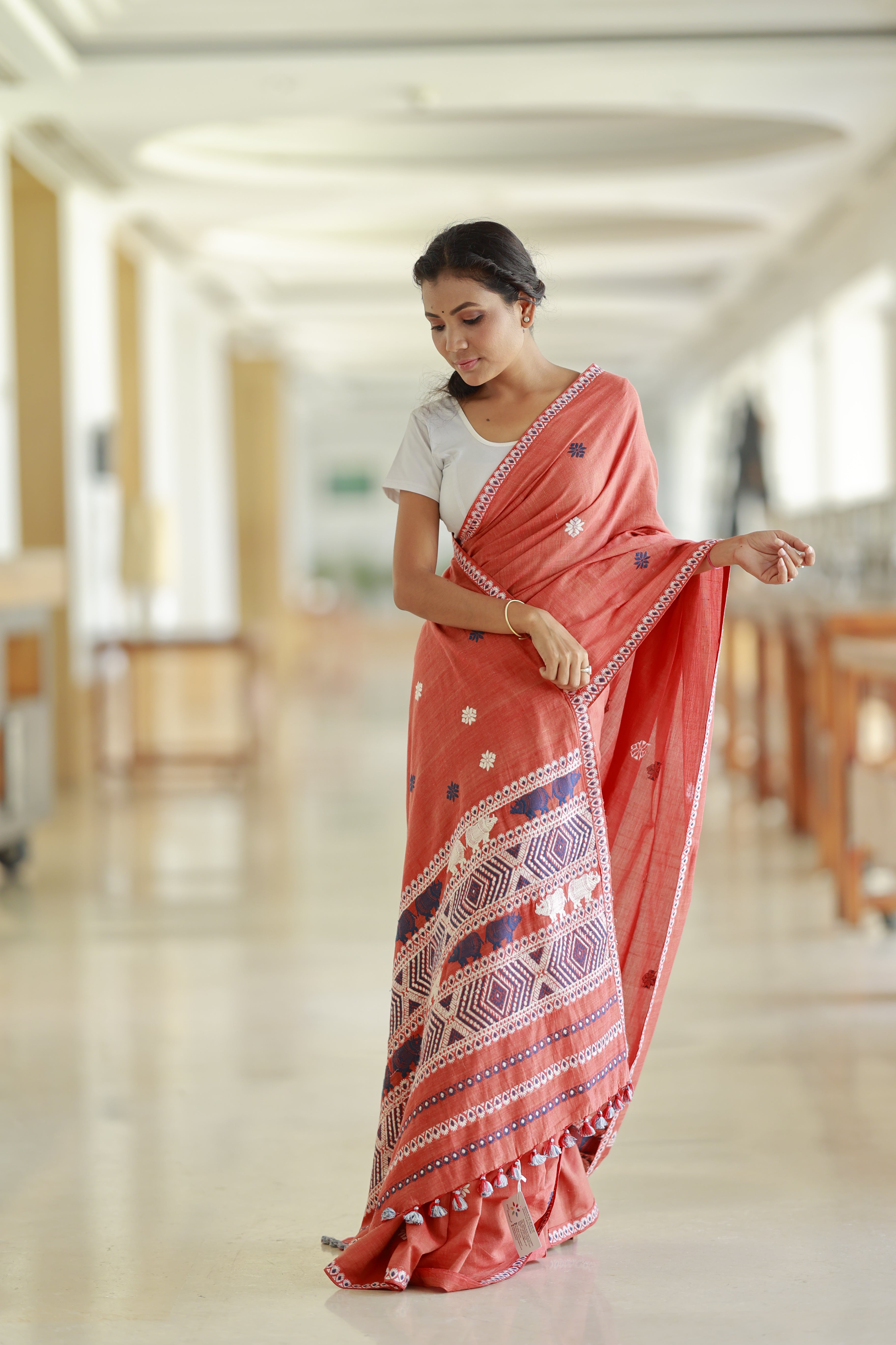 HANDWOVEN  ASSAM COTTON SAREE CS03