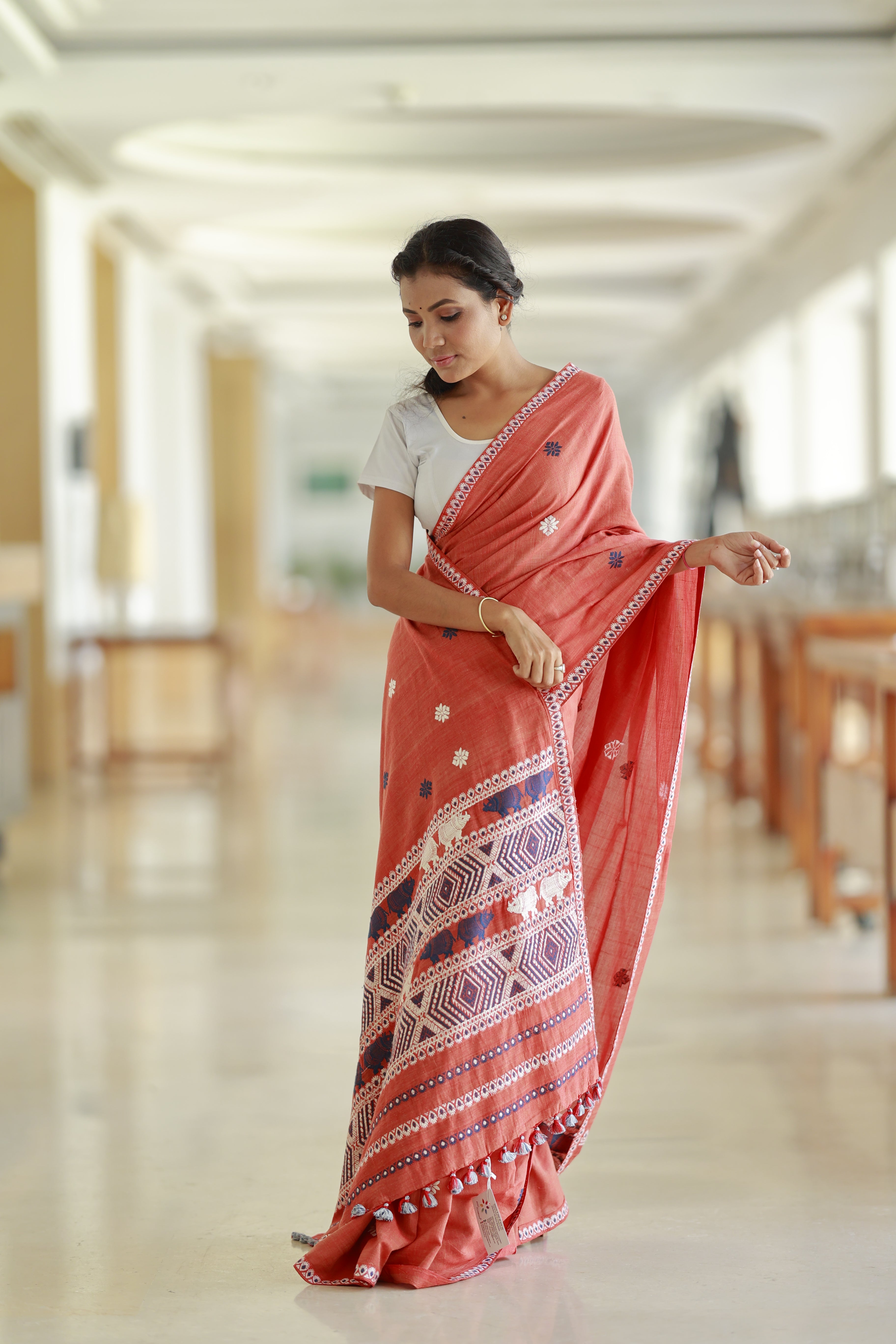 HANDWOVEN  ASSAM COTTON SAREE CS03