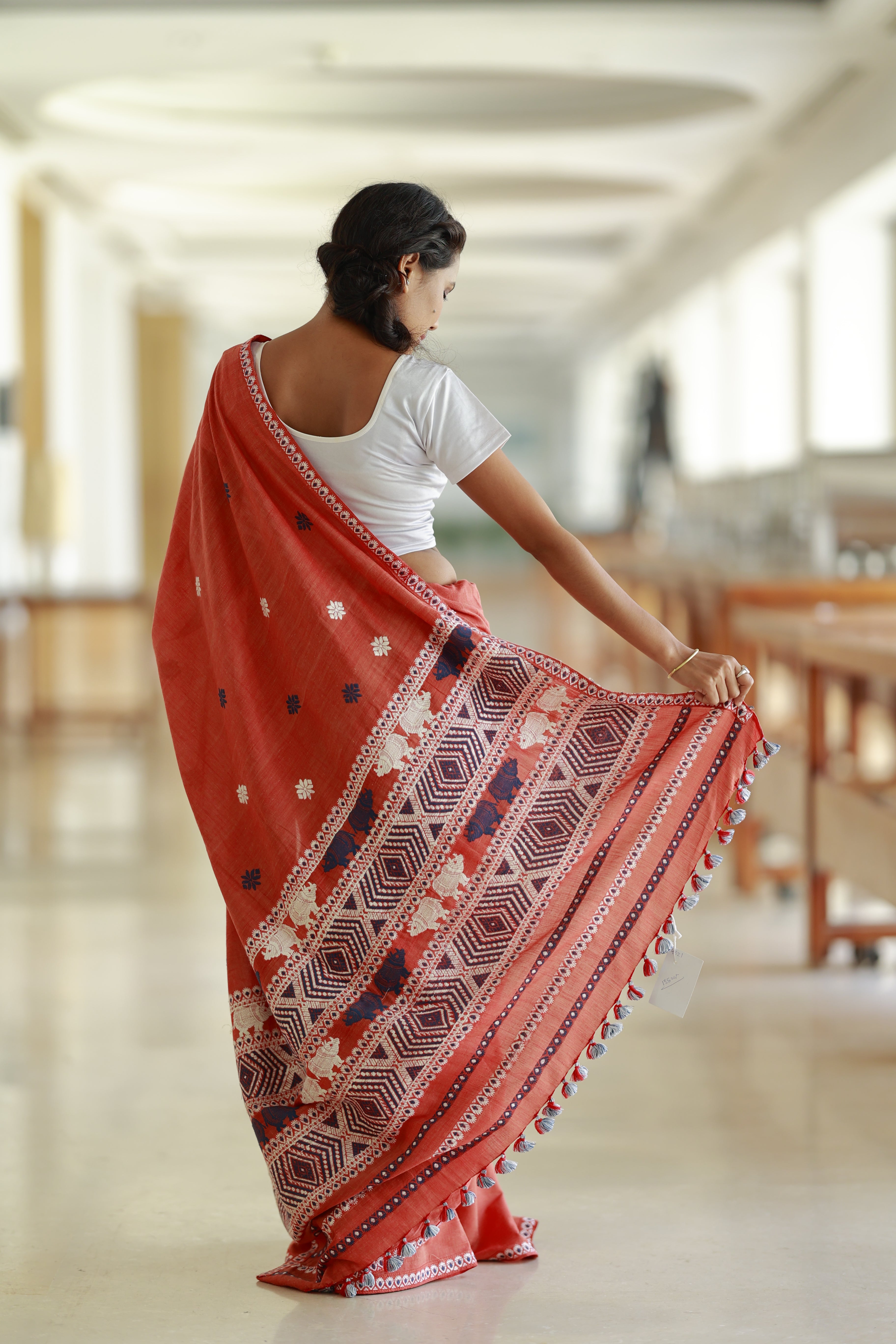 HANDWOVEN  ASSAM COTTON SAREE CS03
