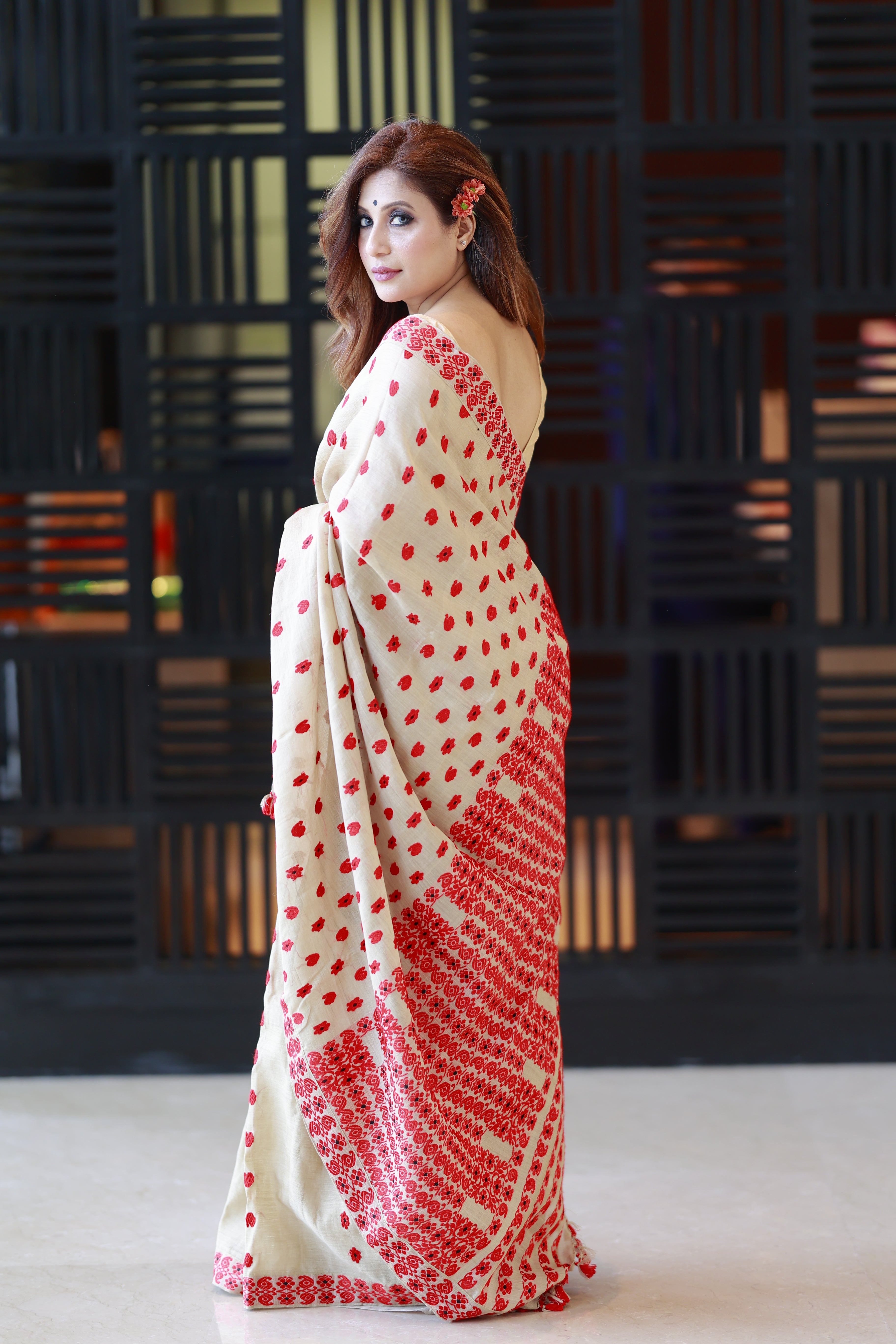 HANDWOVEN ASSAM GI MUGA SILK SAREE MSS05