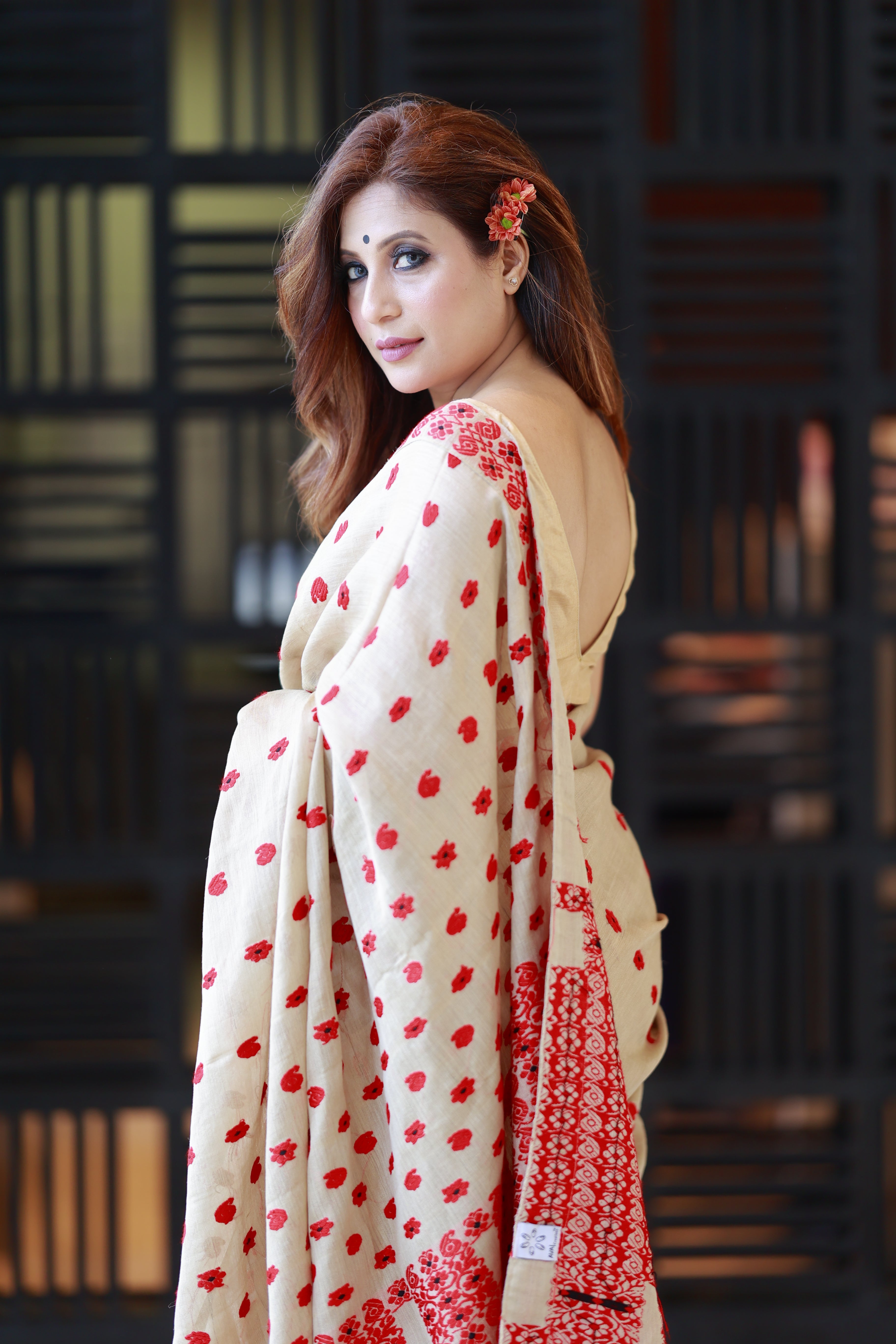 HANDWOVEN ASSAM GI MUGA SILK SAREE MSS05