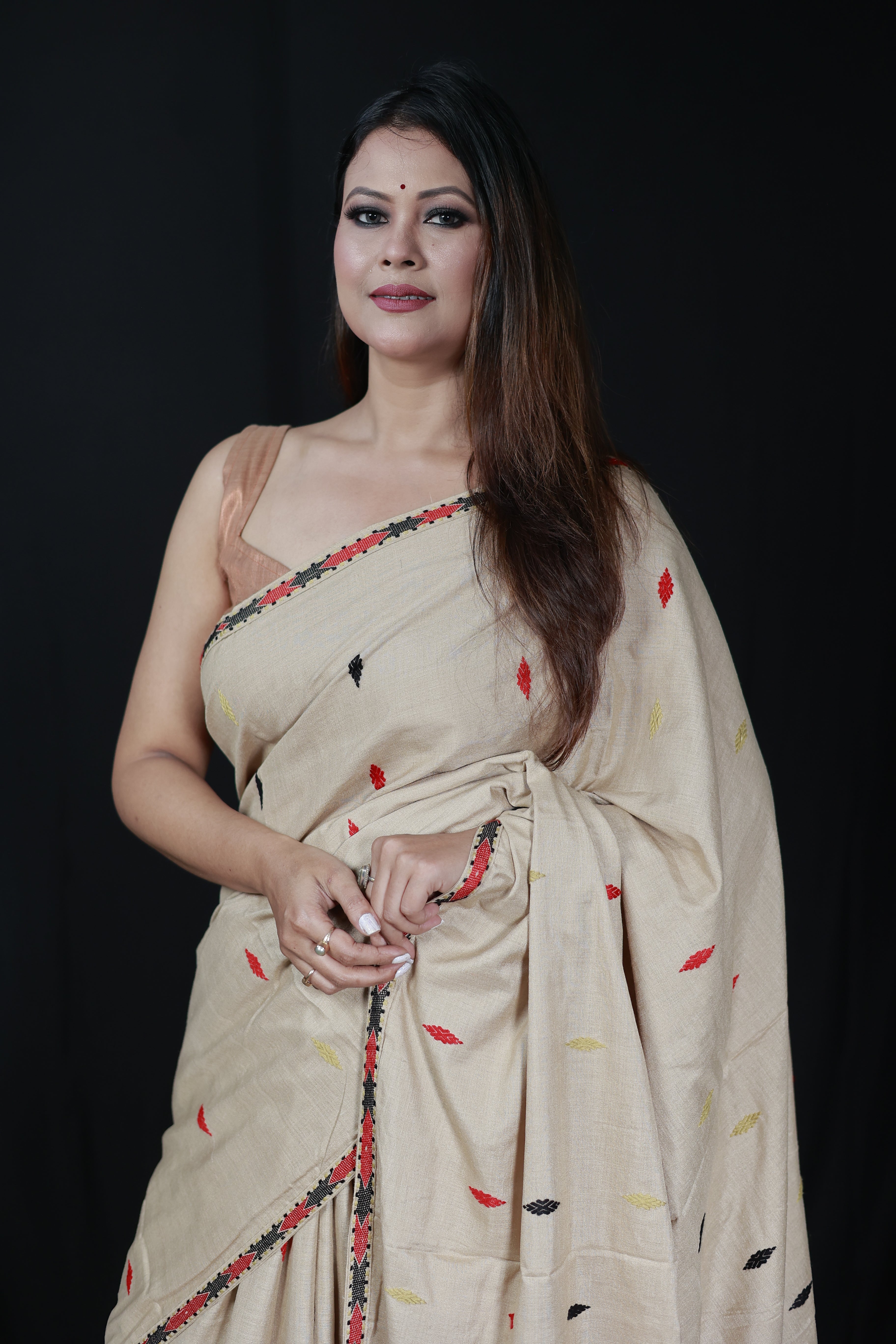 HANDWOVEN ASSAM GI MUGA SILK SAREE MSS02