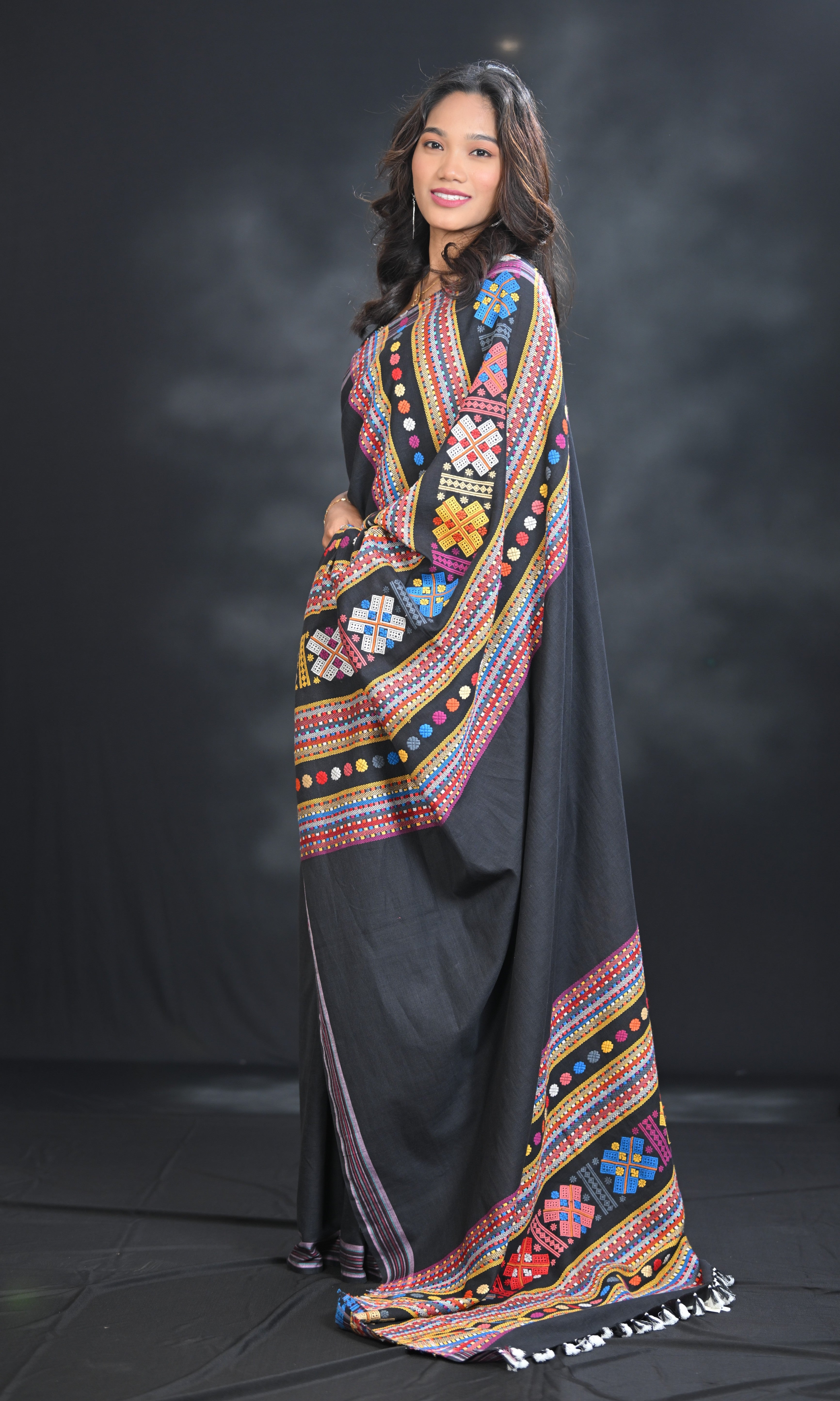 HANDWOVEN ASSAM GI MESSING DESIGN COTTON SAREE CS7222