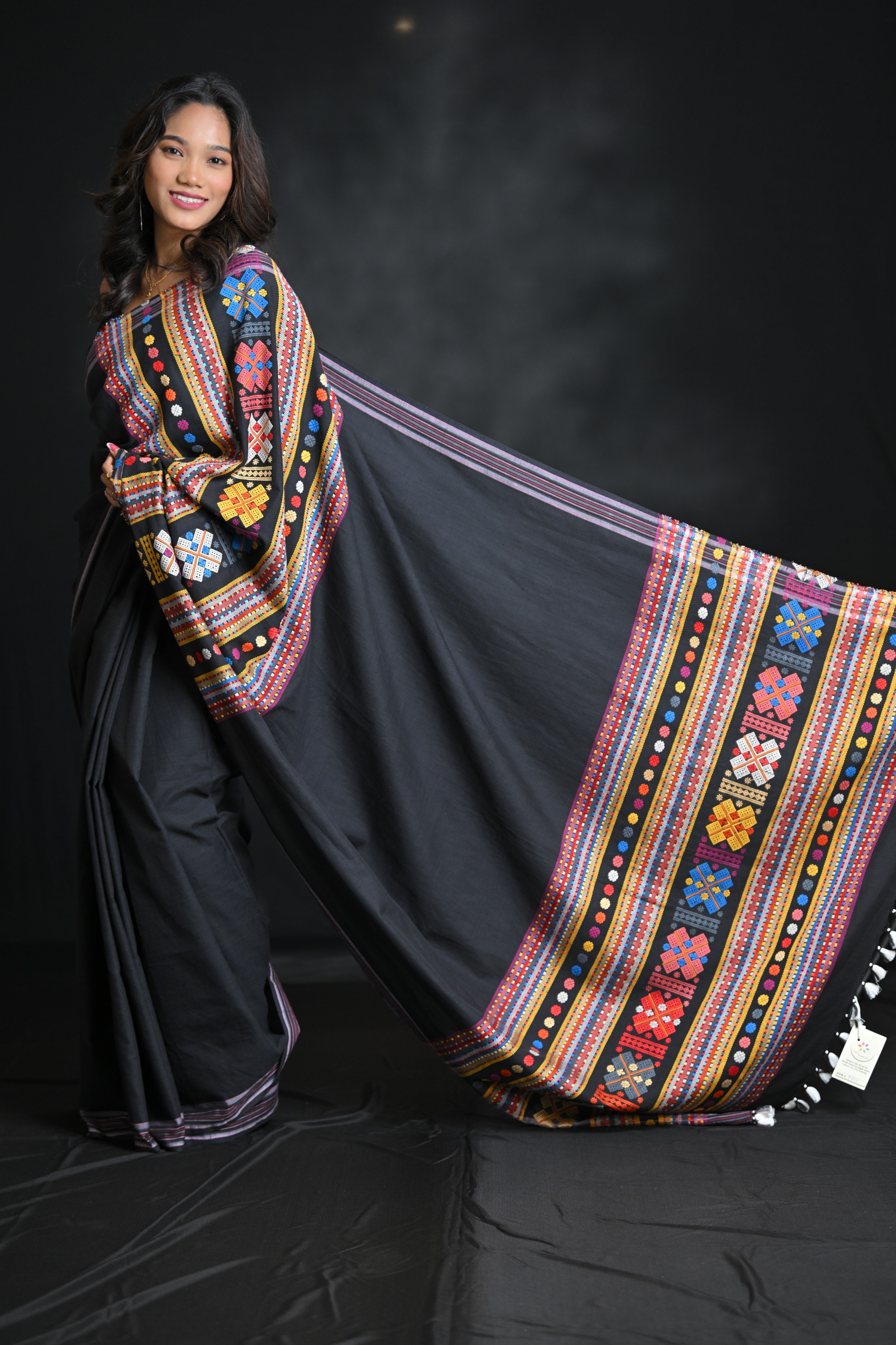 HANDWOVEN ASSAM GI MESSING DESIGN COTTON SAREE CS7222