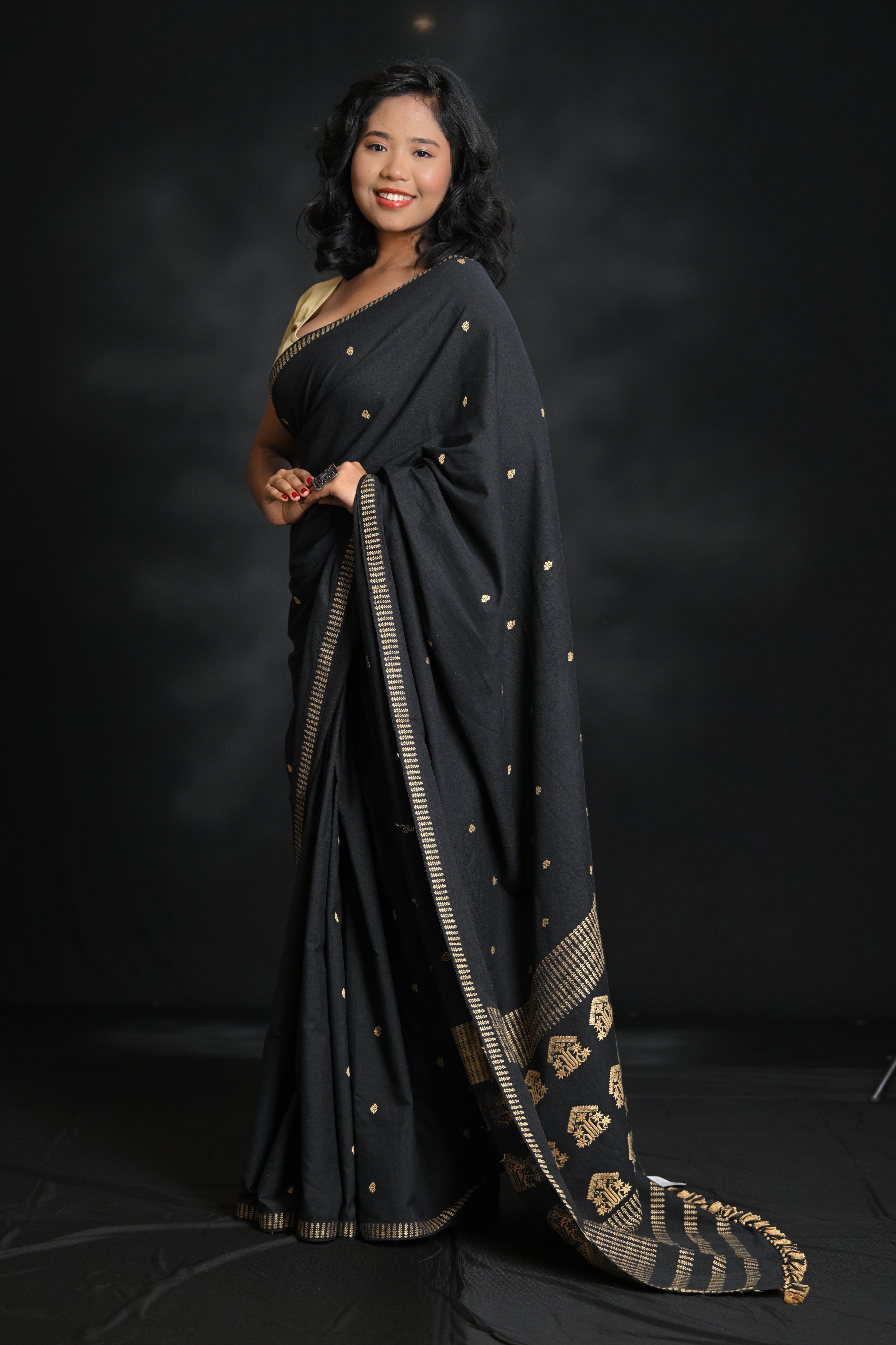 HANDWOVEN  ASSAM COTTON SAREE CS6132